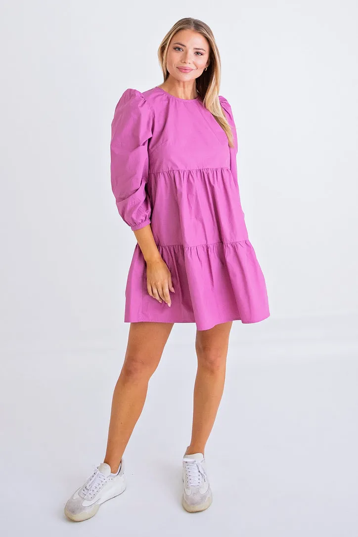 Poplin Long Sleeve Dress