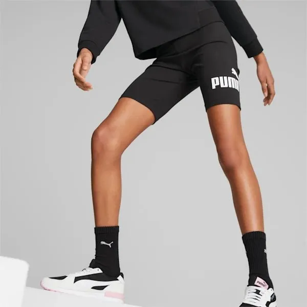 Puma essential logo black bike shorts for juniors