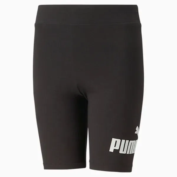 Puma essential logo black bike shorts for juniors