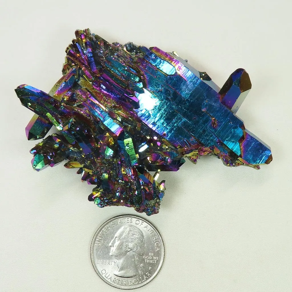 Rainbow Aura Crystal Cluster - n0940