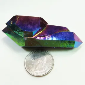 Rainbow Aura Double Terminated Crystal