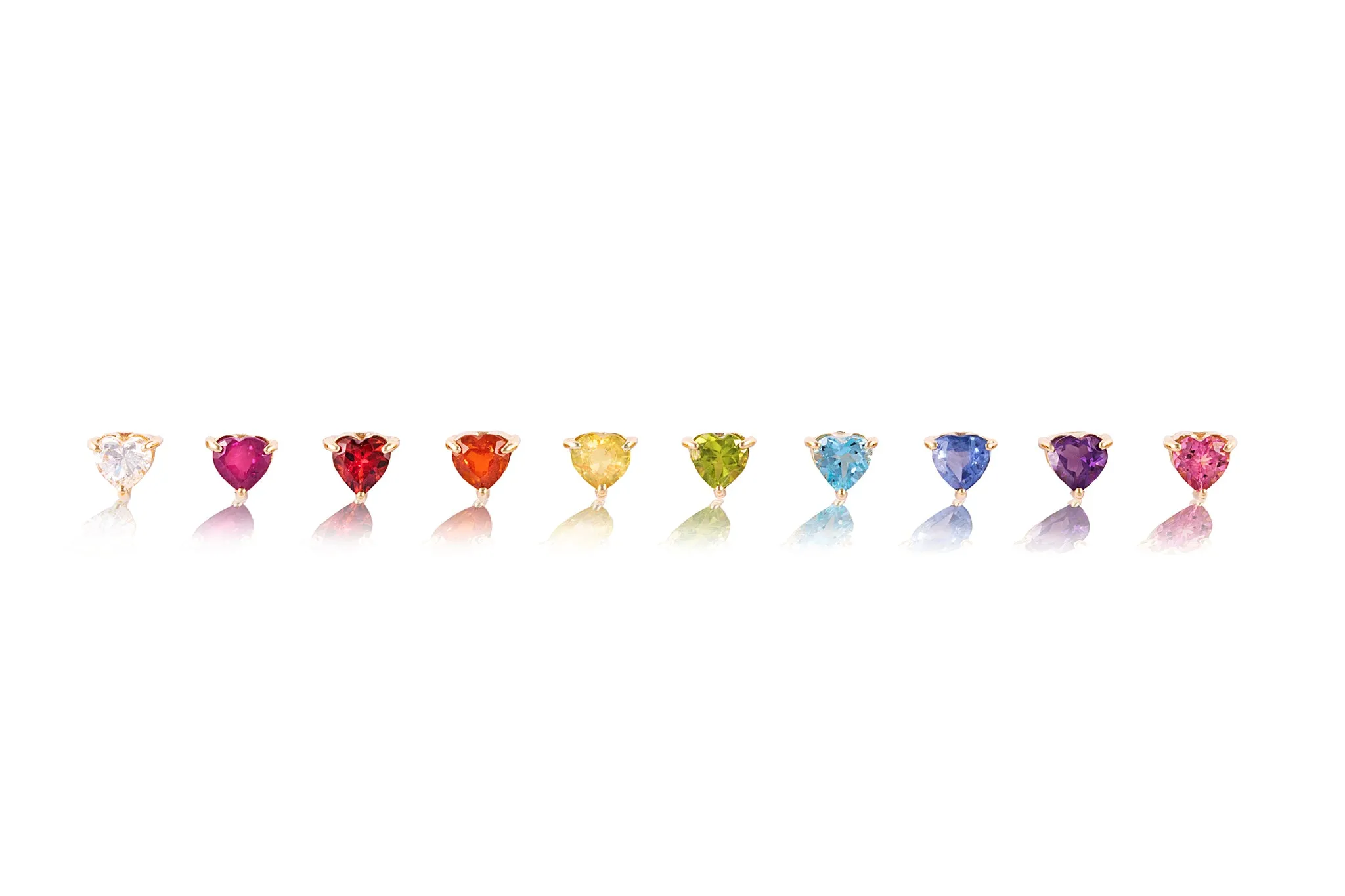 Rainbow heart earrings