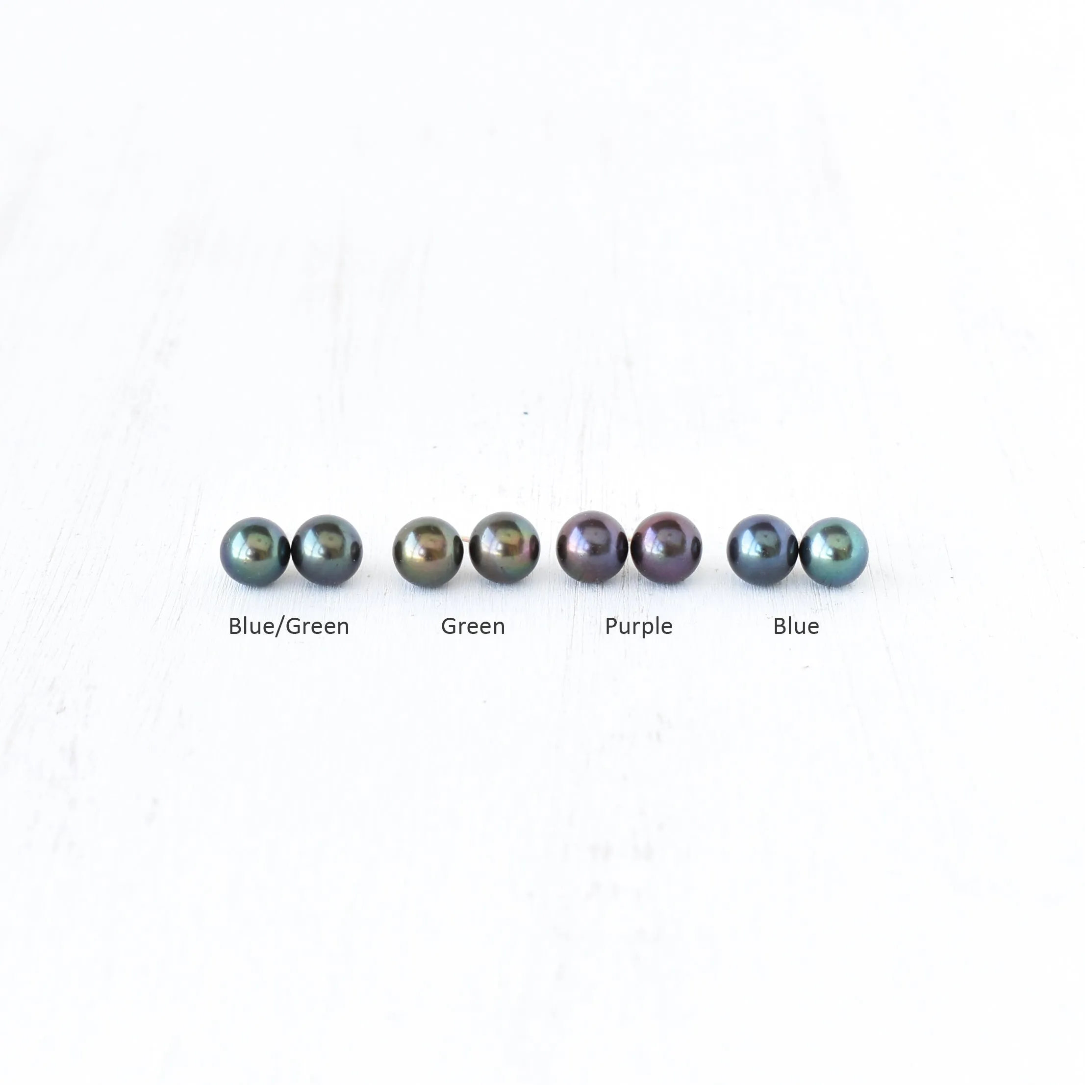 Rainbow Pearl Stud Earrings