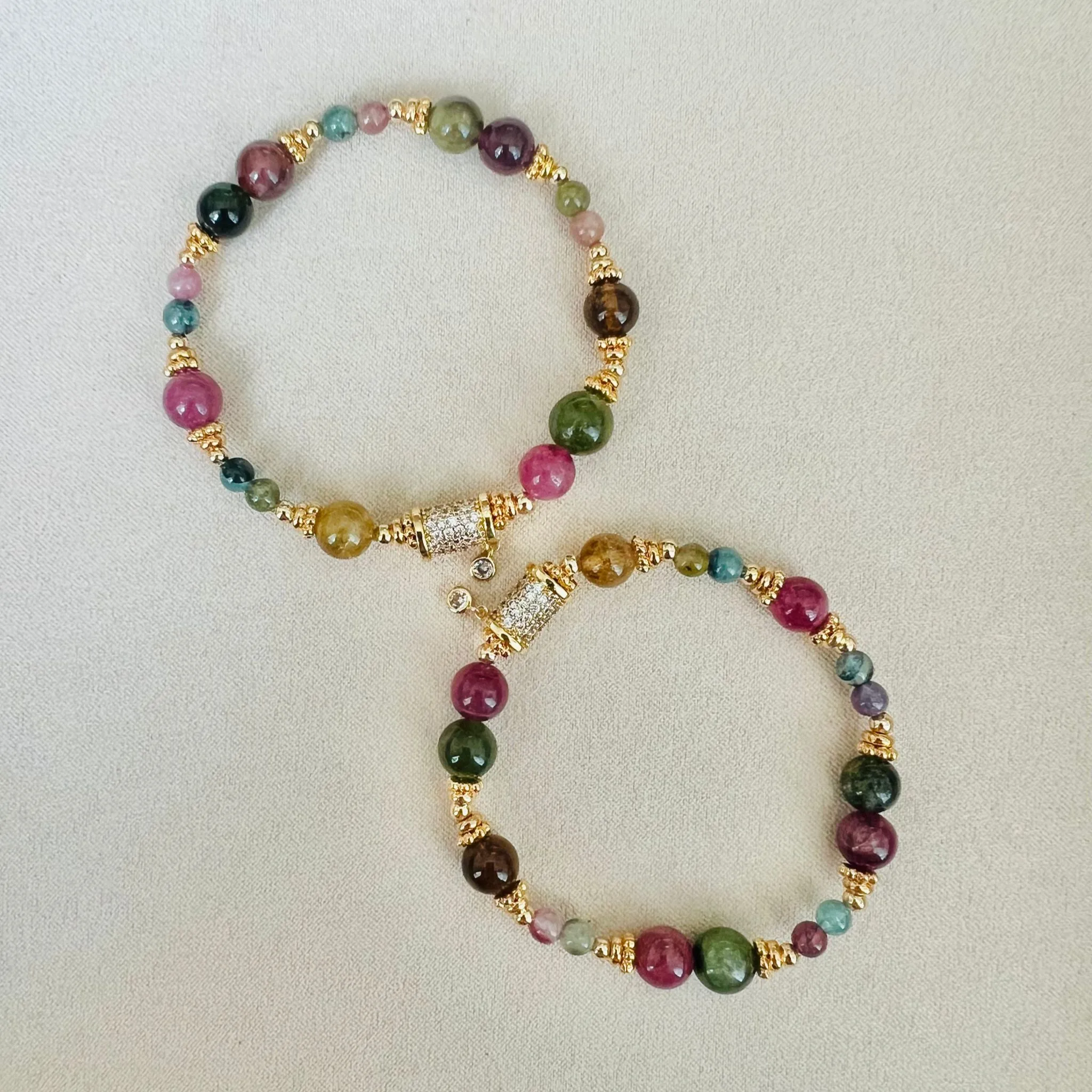 Rainbow tourmaline bracelet: Discover the vibrant beauty of this stunning accessory.