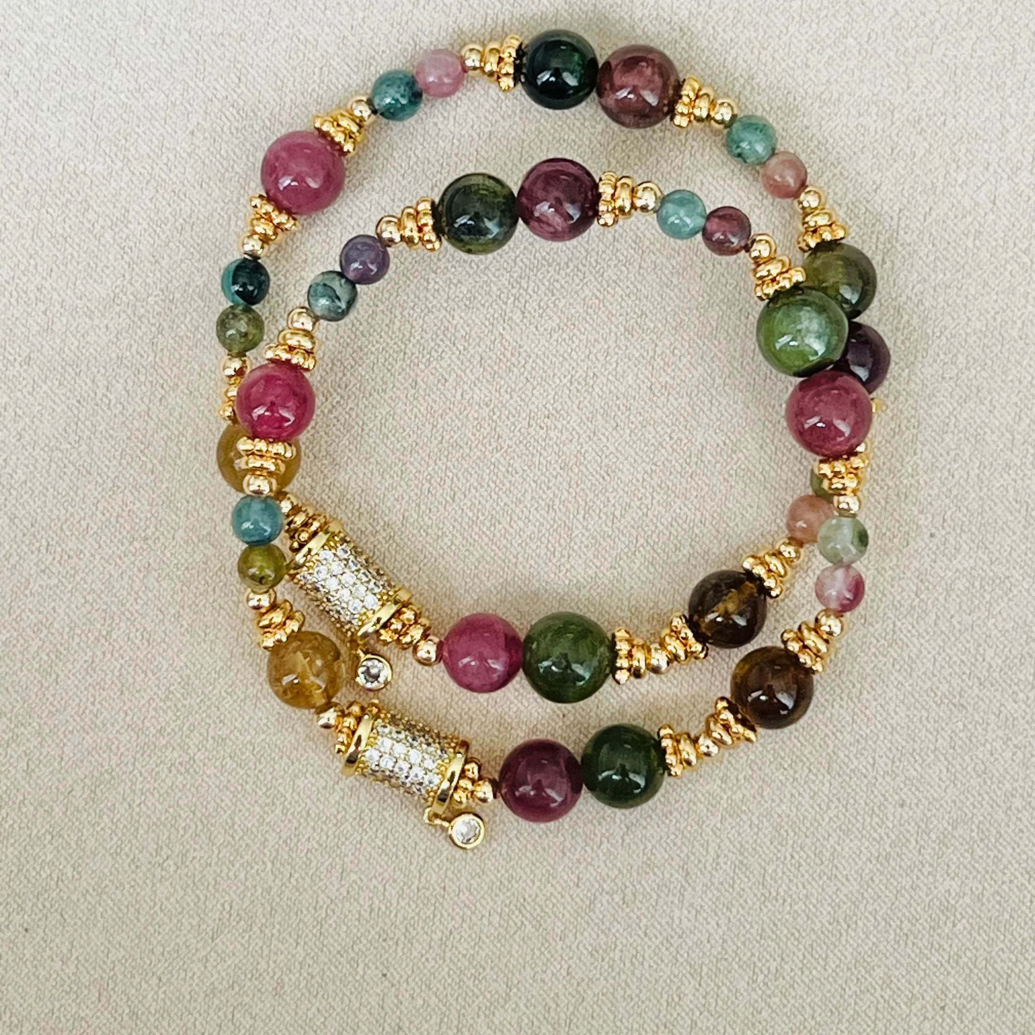 Rainbow tourmaline bracelet: Discover the vibrant beauty of this stunning accessory.