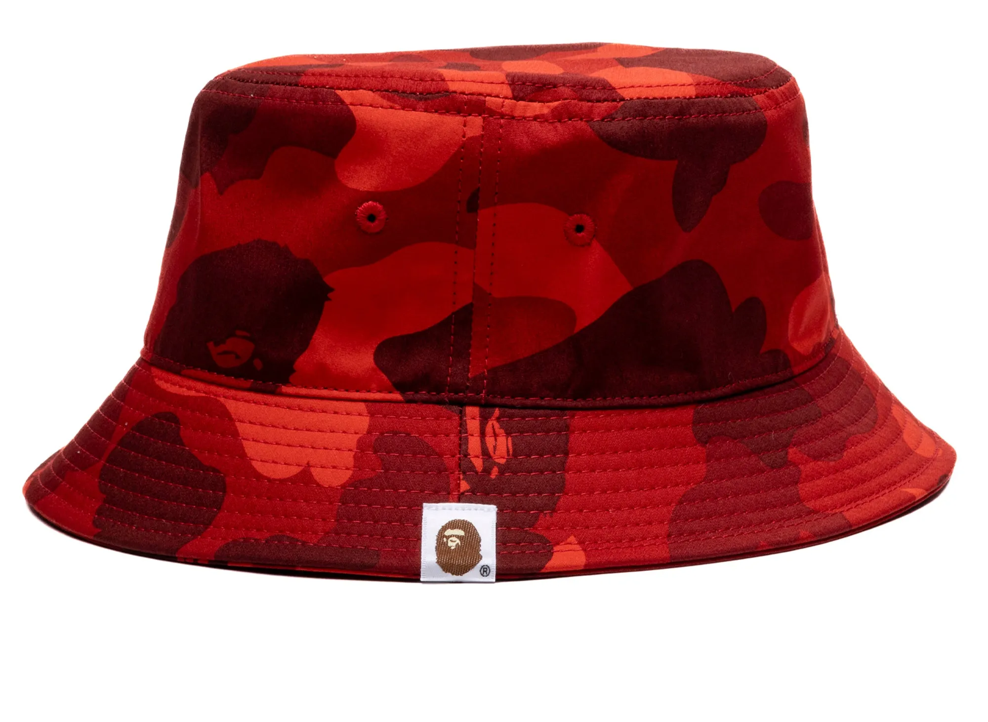 Red Bathing Ape Color Camo Bucket Hat