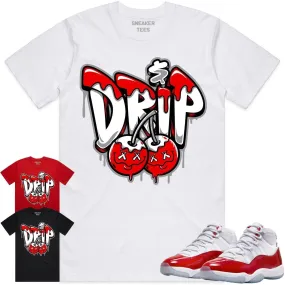 Red Money Drip Matching Shirt for Jordan 11 Cherry 11s