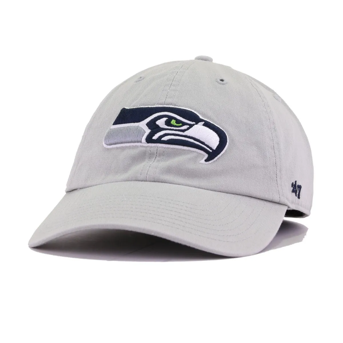 Seattle Seahawks Grey 47 Brand Clean Up Dad Hat