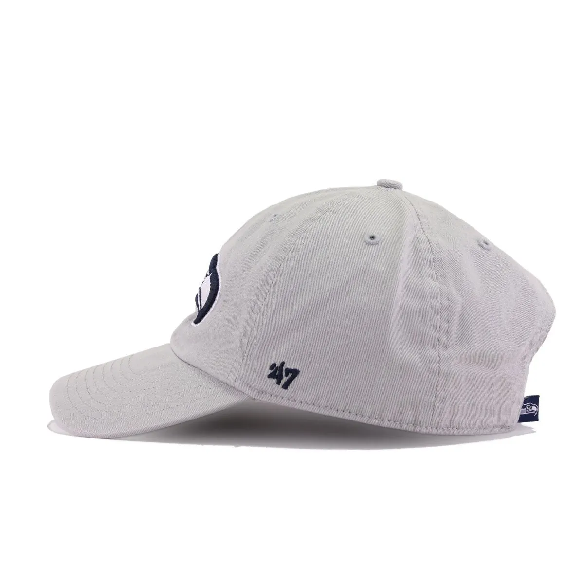 Seattle Seahawks Grey 47 Brand Clean Up Dad Hat