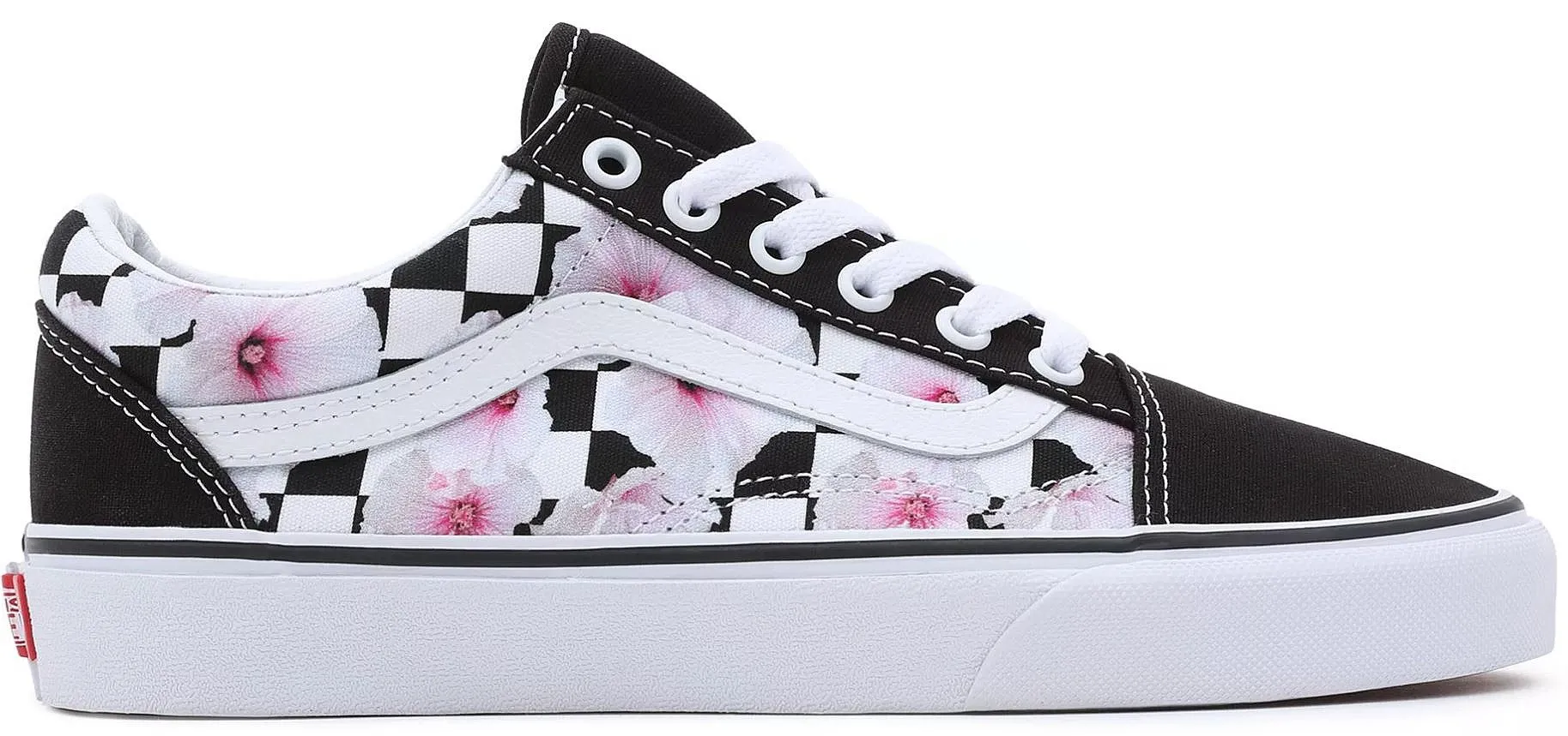 shoes Vans Old Skool - Hibiscus Checkerboard Black - women´s