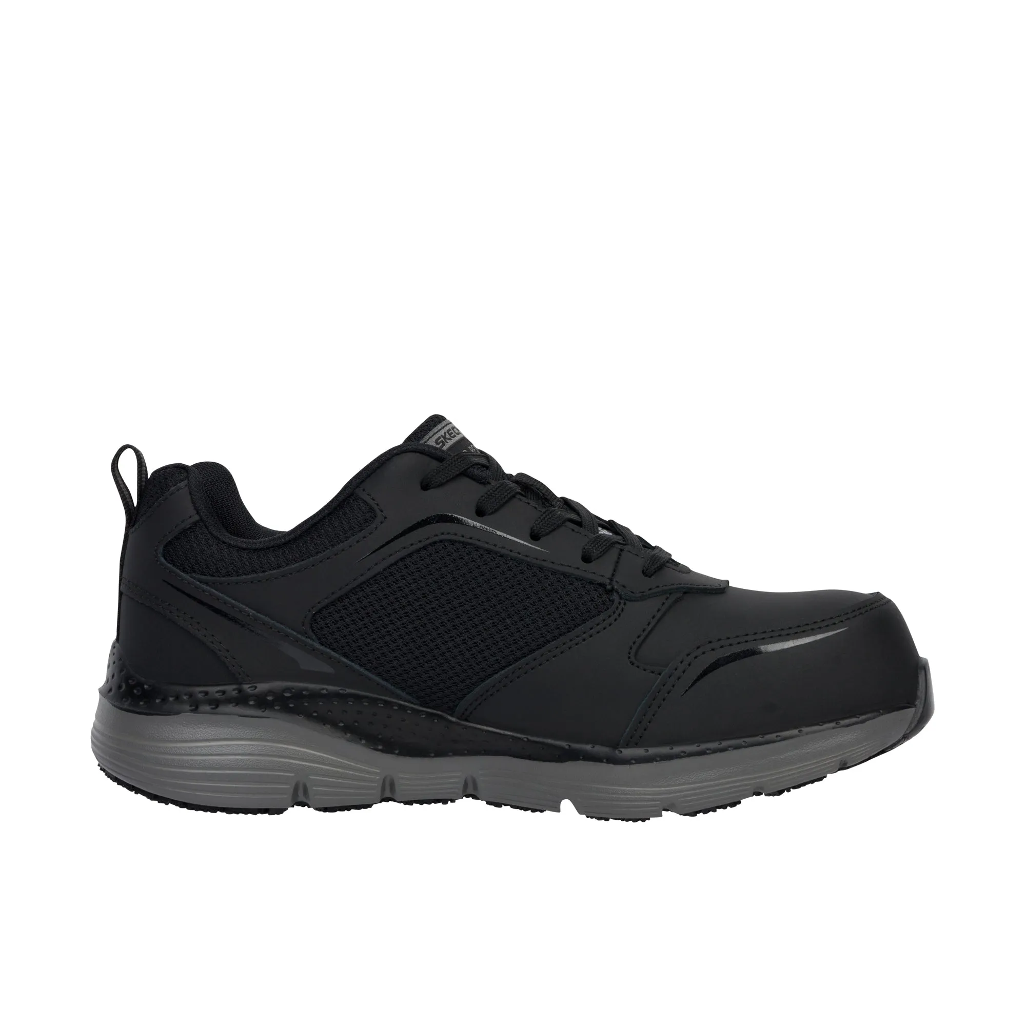 Skechers Arch Fit Angis Composite Toe Black/Charcoal - Durable and Stylish Safety Shoes