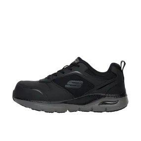 Skechers Arch Fit Angis Composite Toe Black/Charcoal - Durable and Stylish Safety Shoes