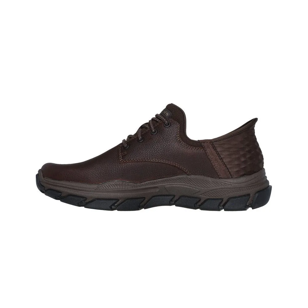 SKECHERS GARRETT BUNGEE LACE SLIP INS BROWN - MENS