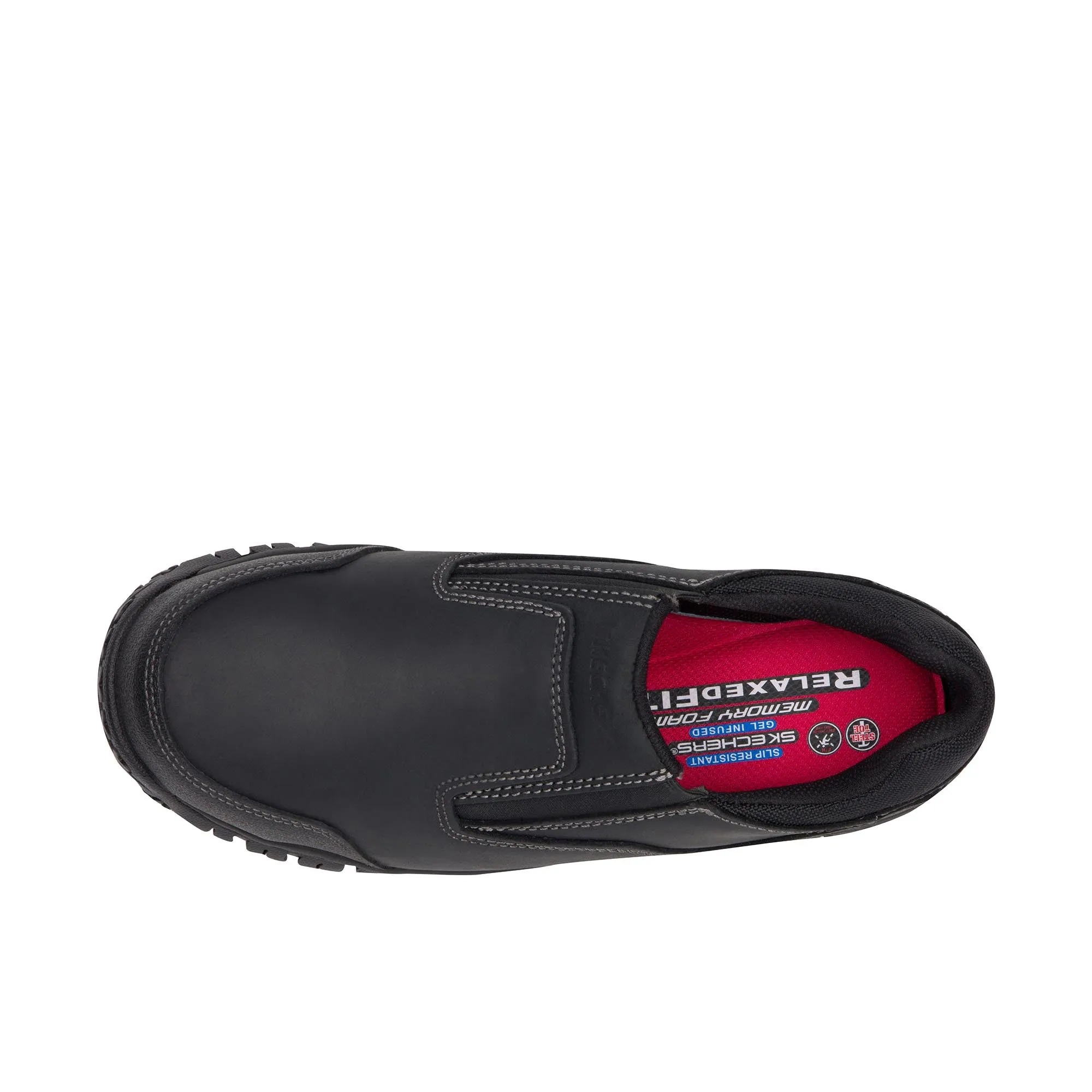 Skechers Hartan Black Steel Toe Shoes