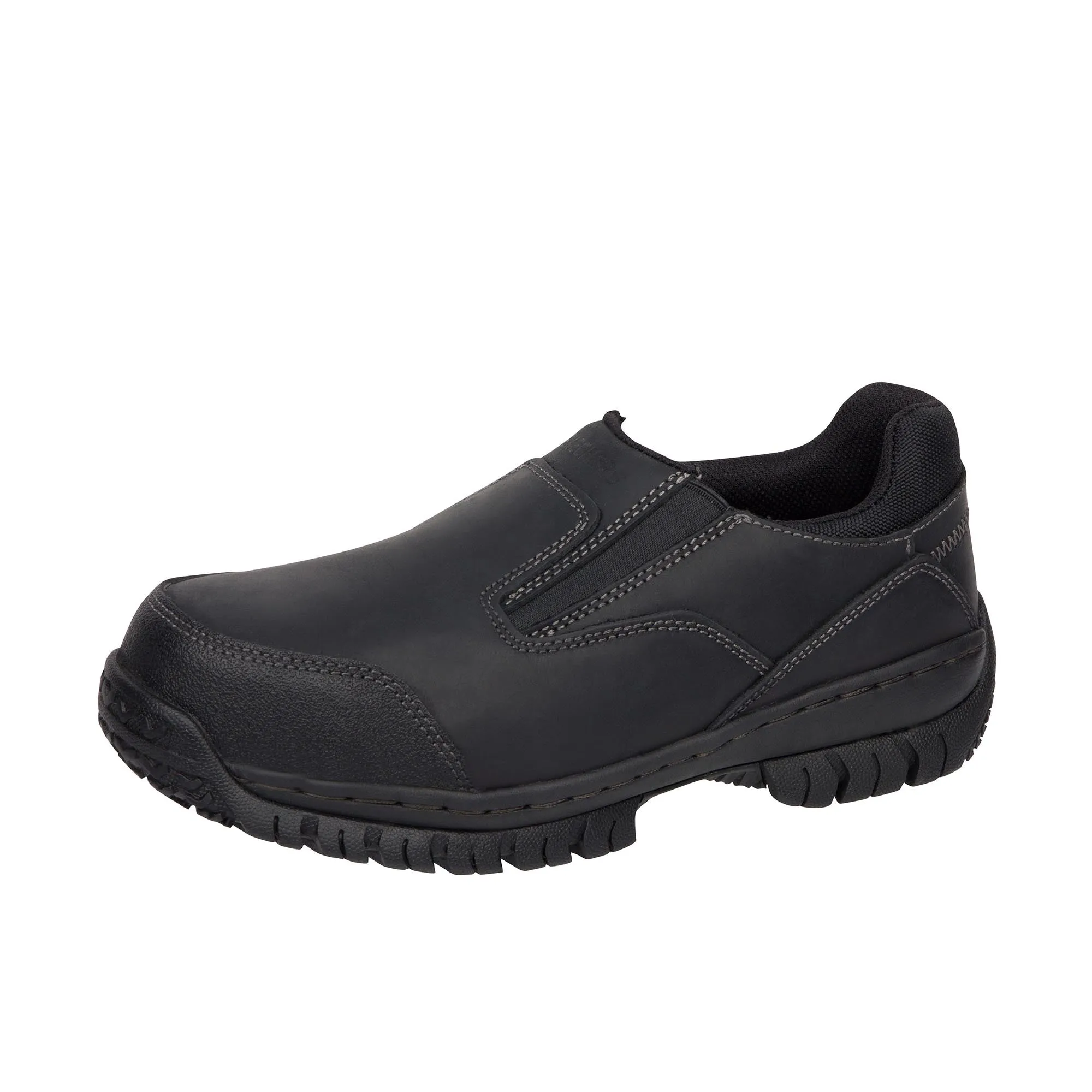 Skechers Hartan Black Steel Toe Shoes