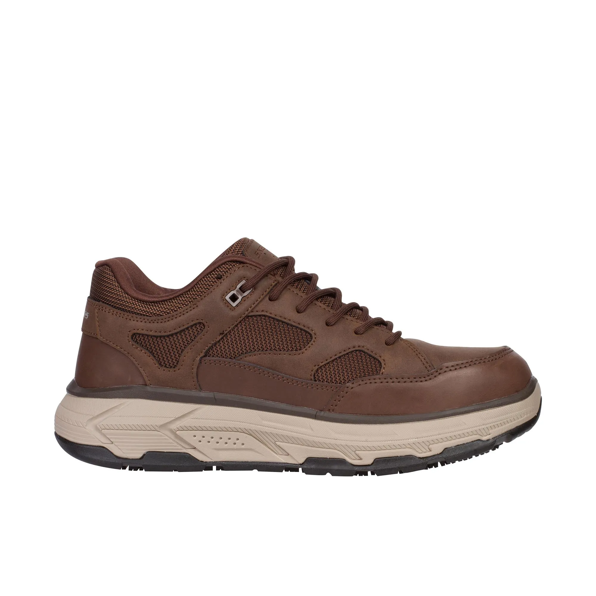 Skechers Max Stout Casual Hiker Steel Toe Brown shoes