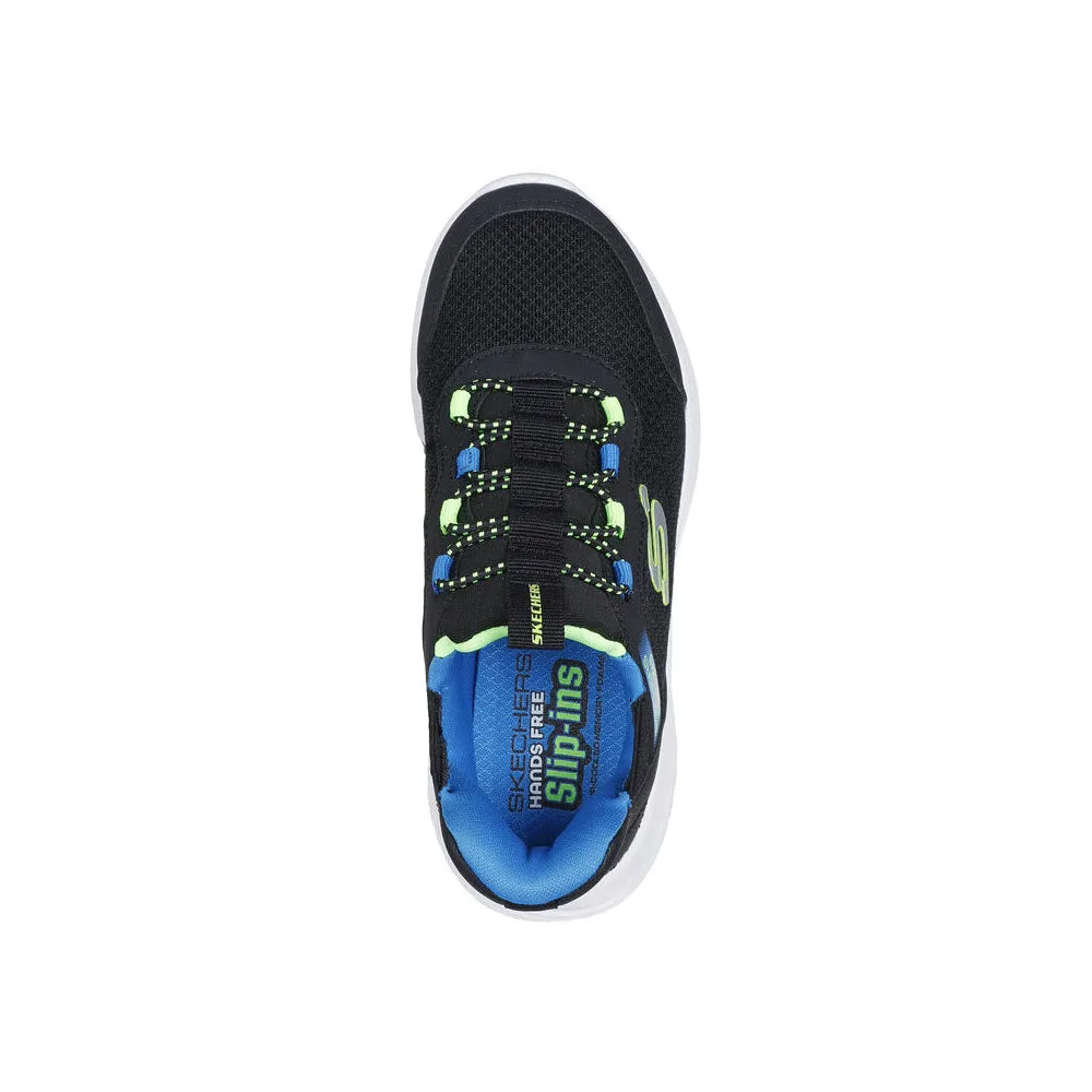 SKECHERS SLIP INS BOUNDER BLACK/BLUE MULTI - KIDS