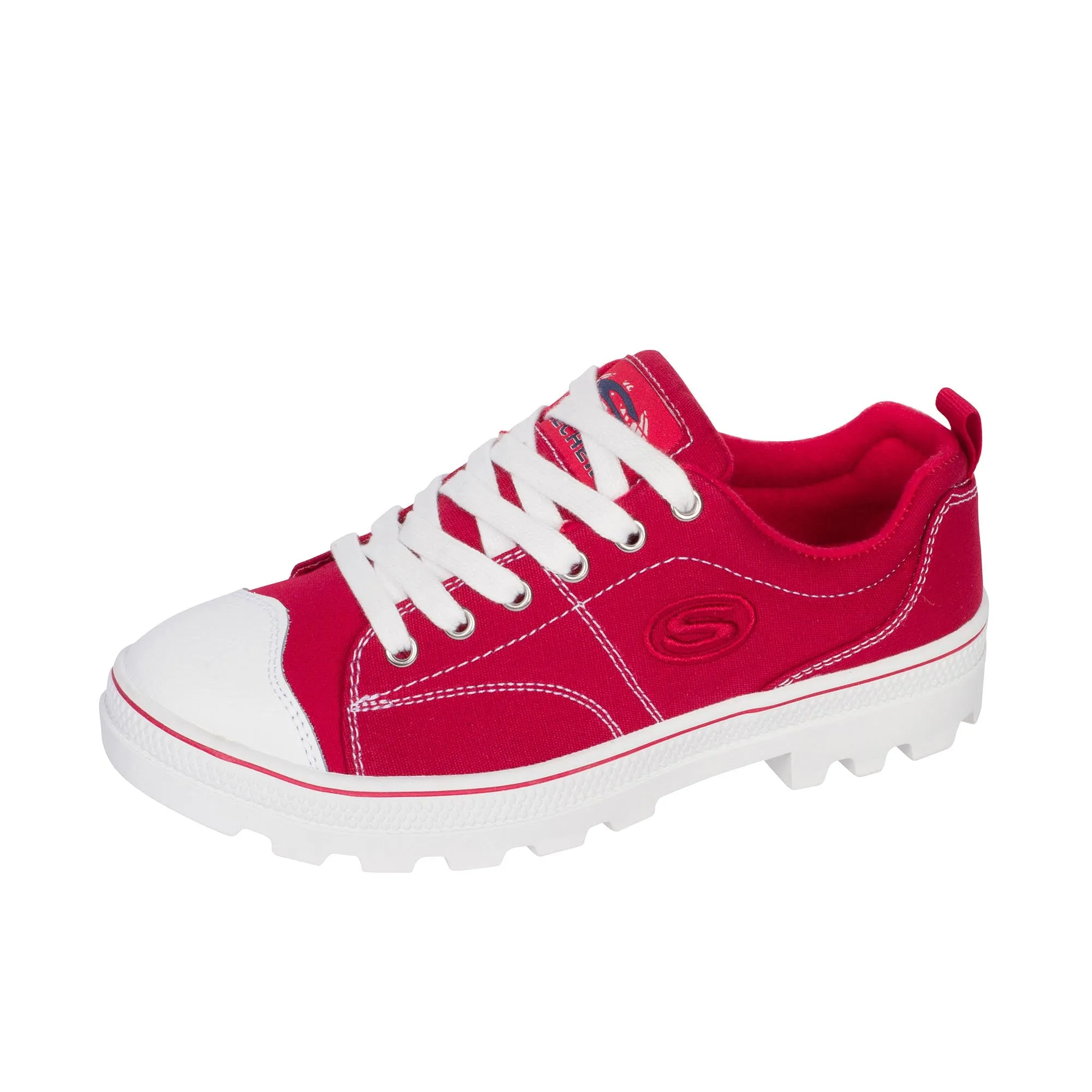 skechers true roots red sneakers women roadies