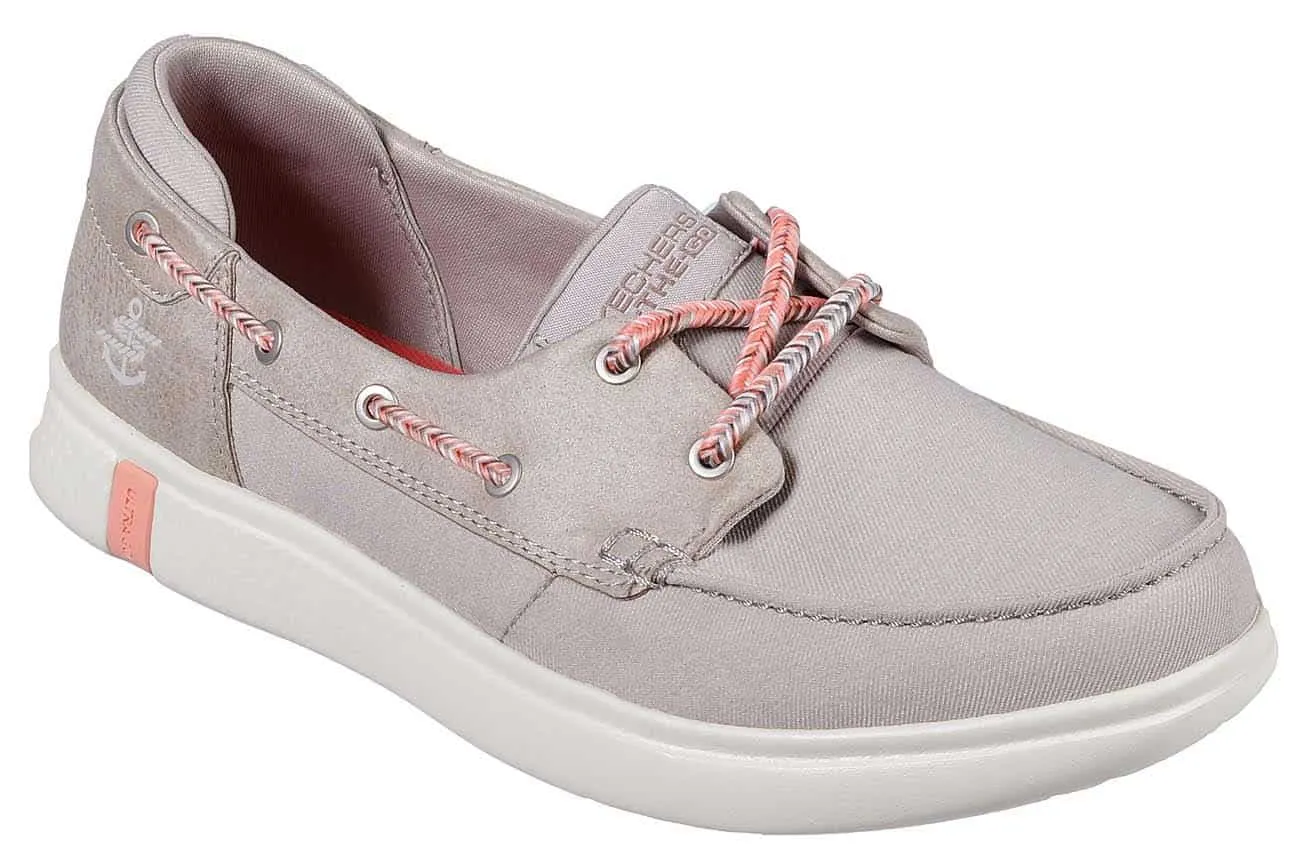 Skechers Women’s Glide Ultra-Playa Boat Shoe #16110 Natural