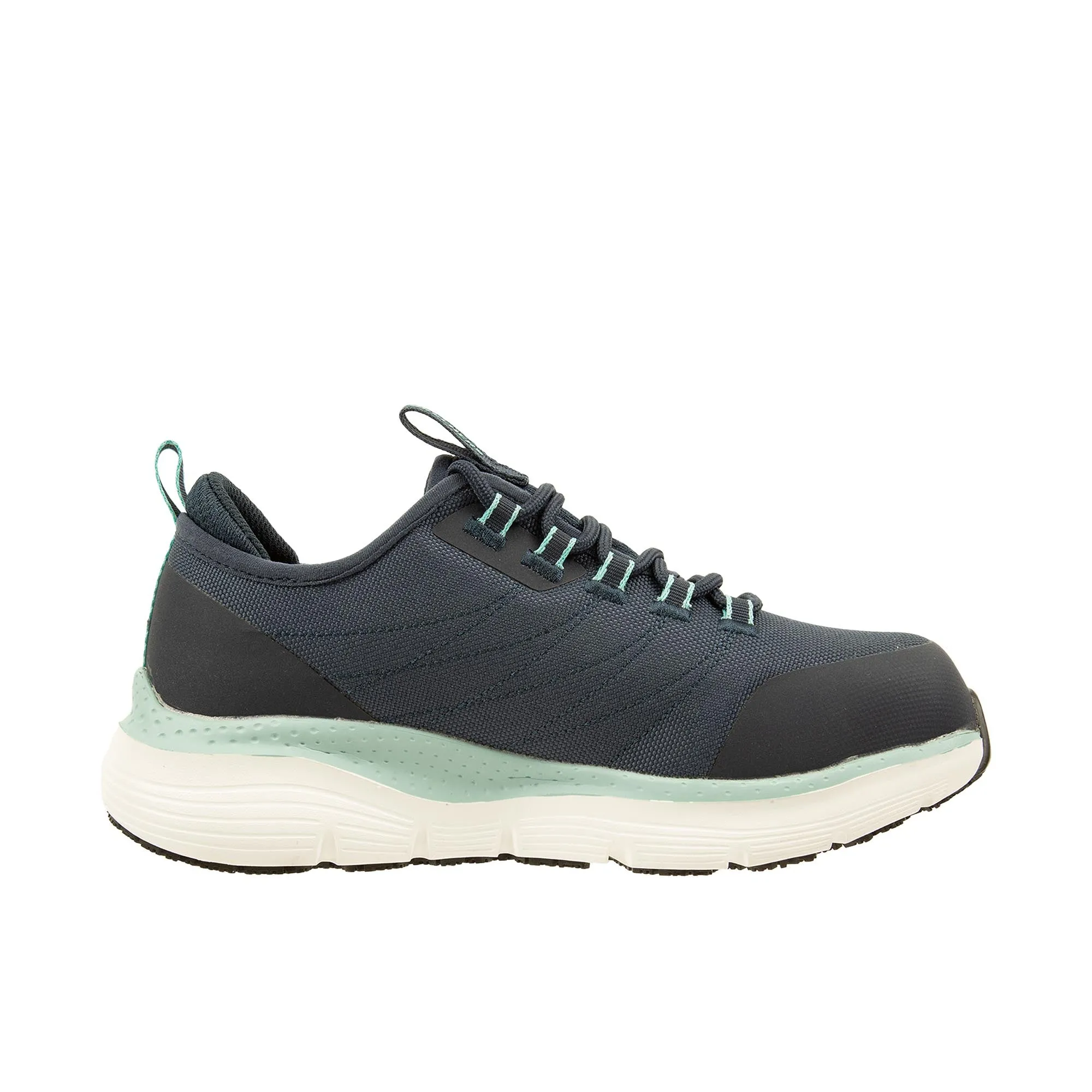 Skechers Women's Arch Fit Work Shoes - Ebinal Composite Toe in Navy/Aqua