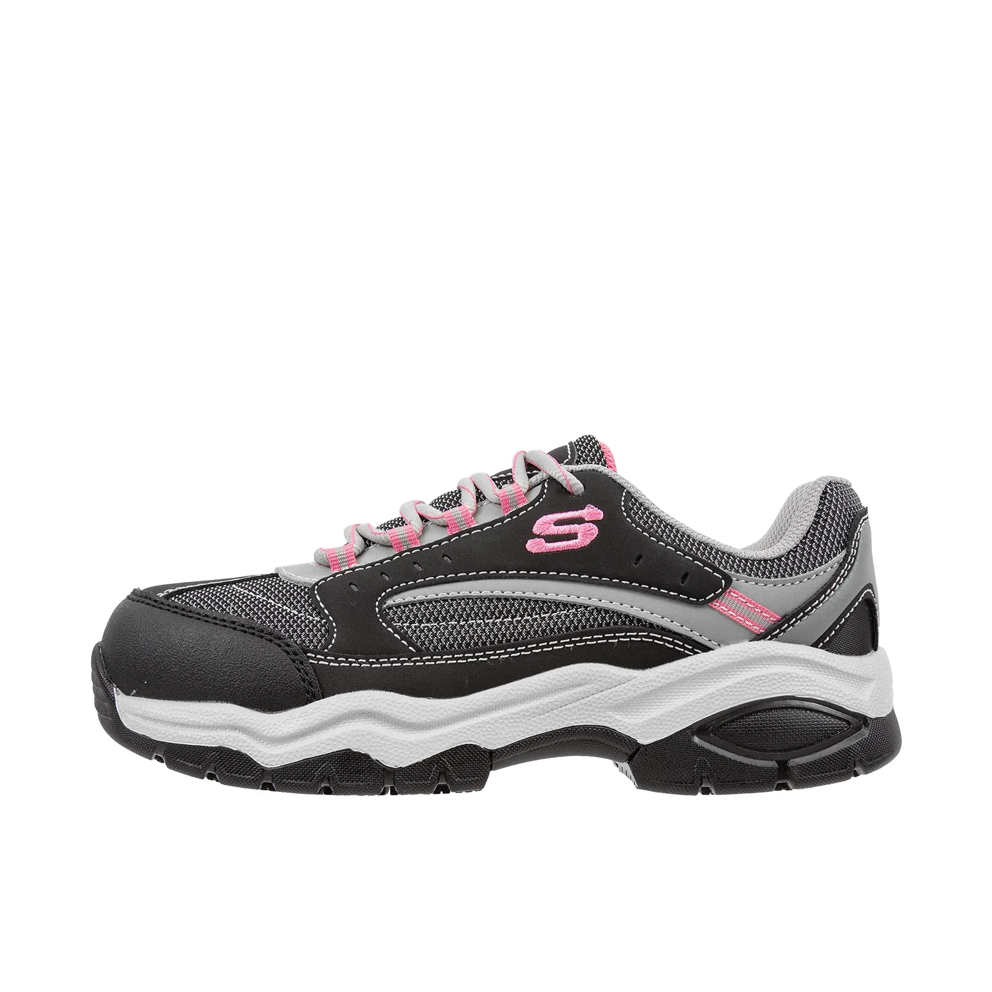 Skechers Women's Biscoe Steel Toe Shoes Black/Grey