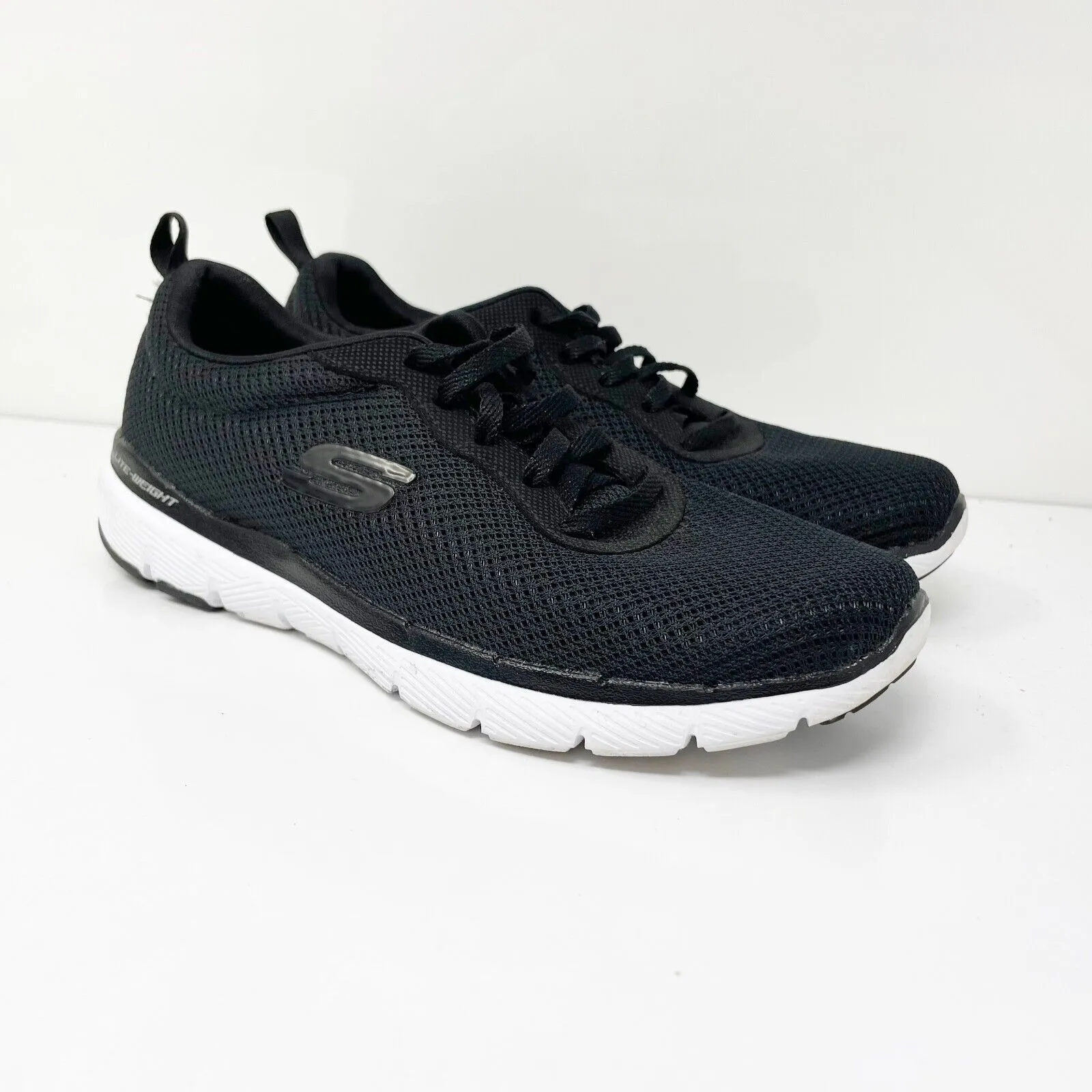 Skechers Womens Flex Appeal 3.0 13070 Black Running Shoes Sneakers Size 7