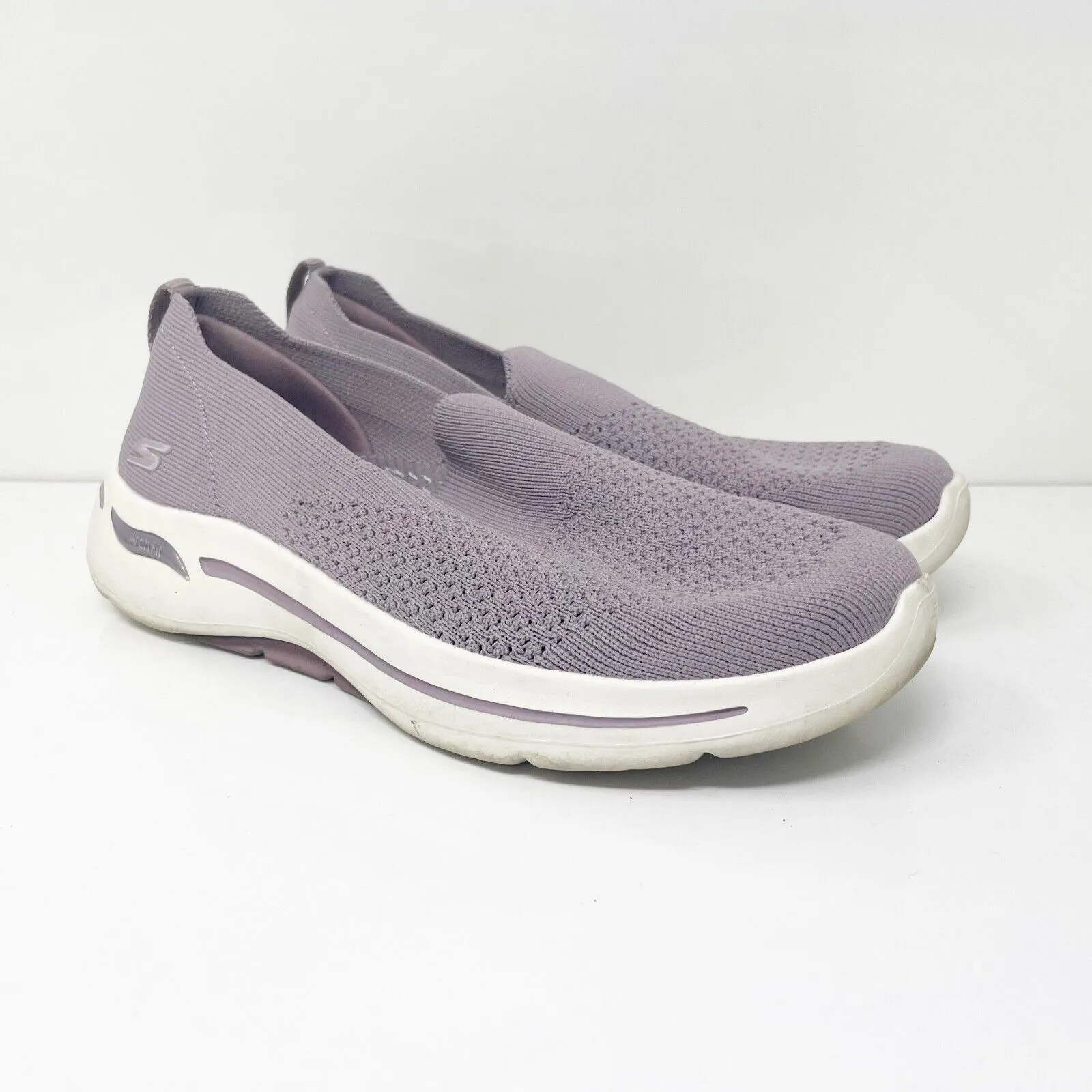 Skechers Womens Go Walk Arch Fit 124418 Purple Running Shoes Sneakers Size 10