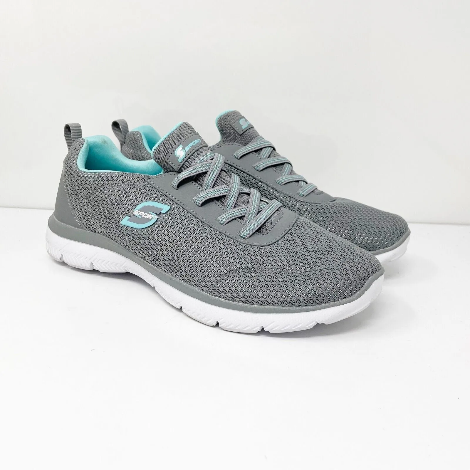 Skechers Womens S Sport F190-2 Gray Running Shoes Sneakers Size 8.5