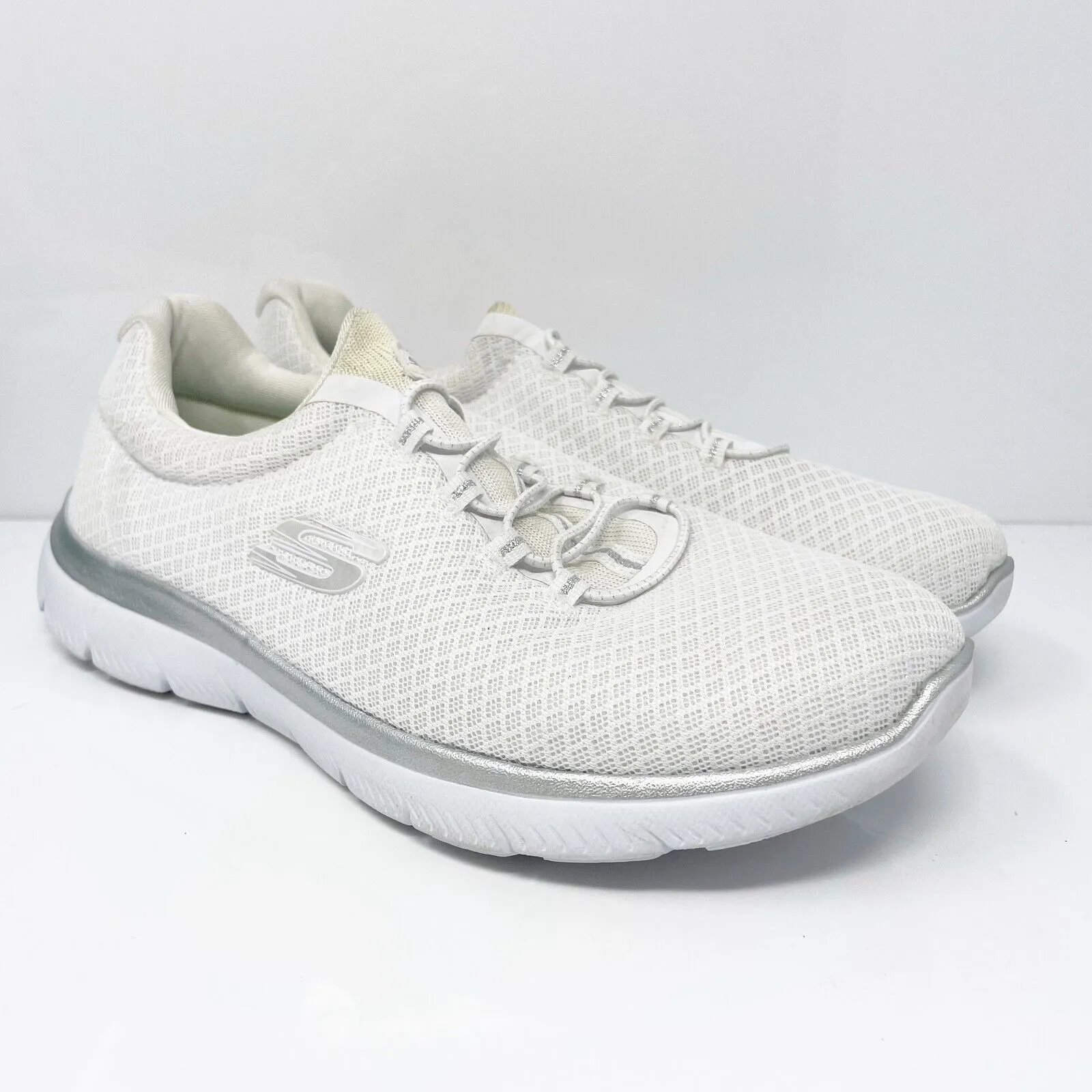 Skechers Womens Summits 12980W White Running Shoes Sneakers Size 10