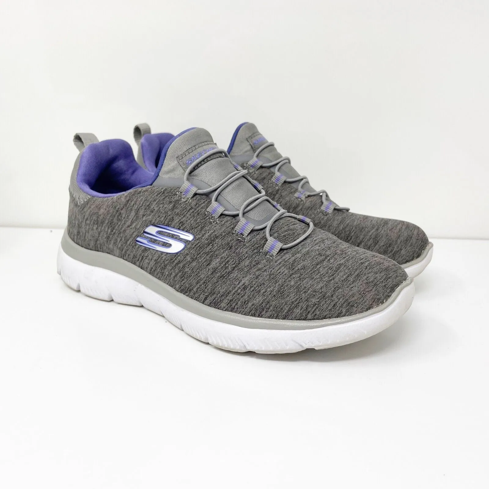 Skechers Womens Summits Quick Getaway 12983 Gray Running Shoes Sneakers Size 6.5