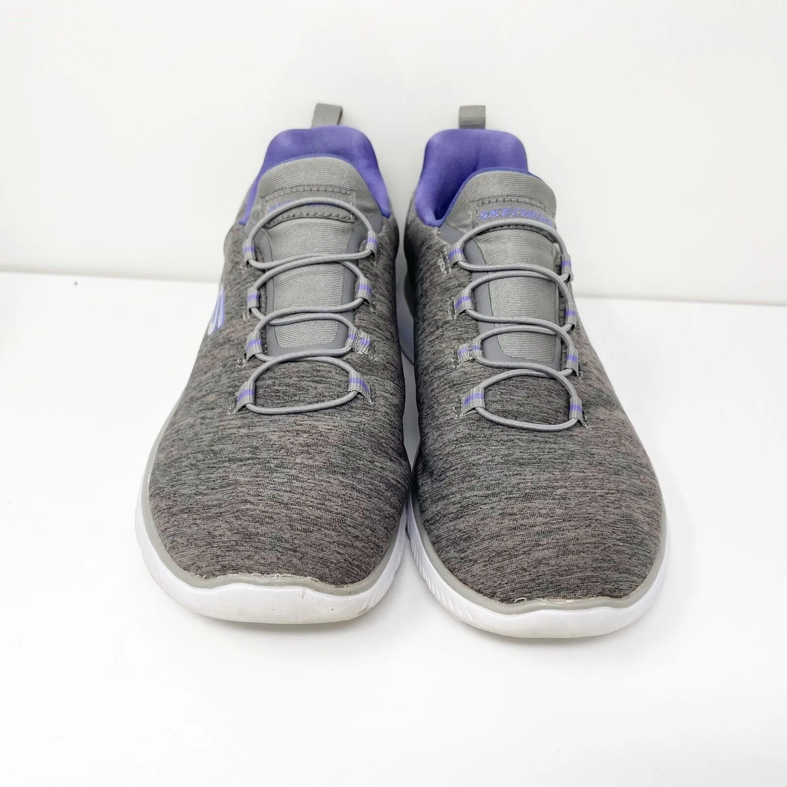 Skechers Womens Summits Quick Getaway 12983 Gray Running Shoes Sneakers Size 6.5