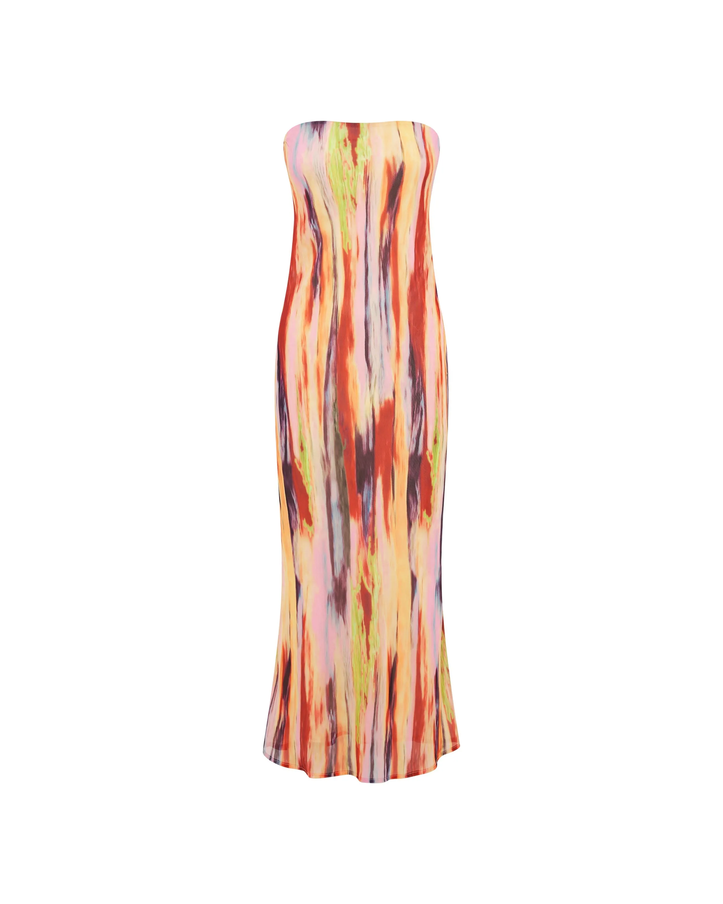 St Barts Strapless Maxi Dress with Print