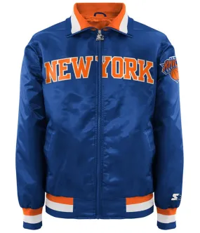 Starter Mens New York Knicks Satin Varsity Jacket