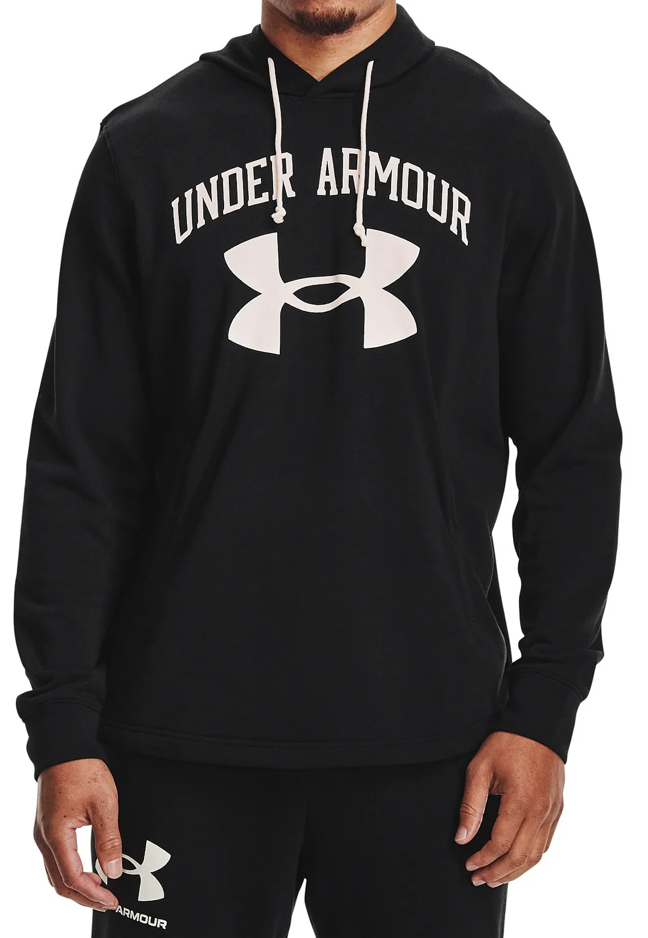 sweatshirt Under Armour Rival Terry Big Logo - 001/Black/Onyx White - men´s