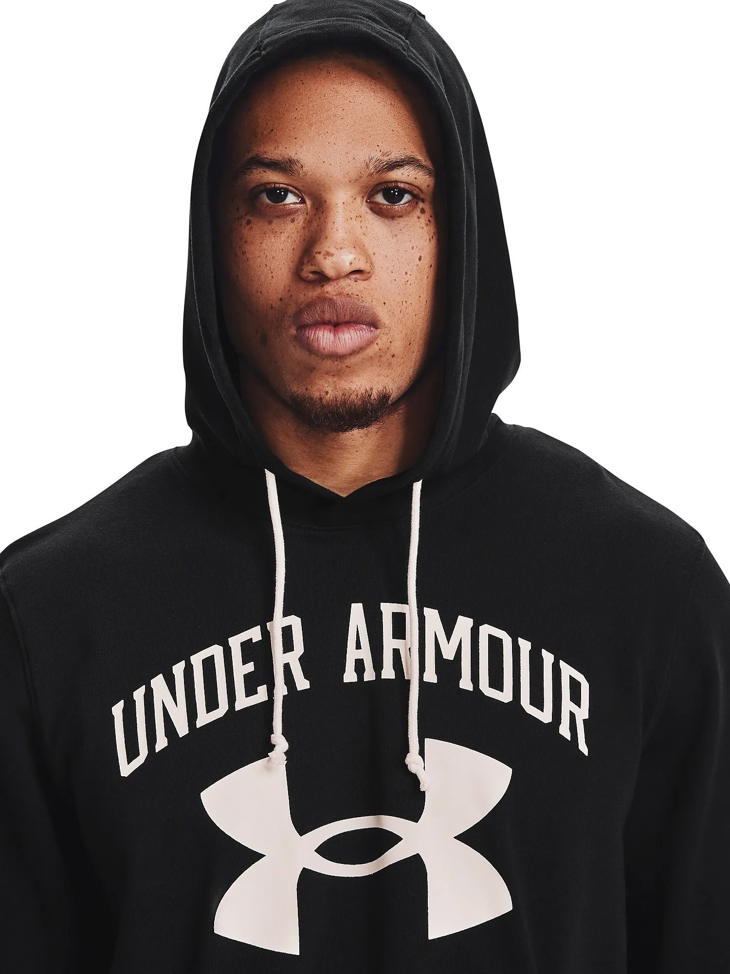 sweatshirt Under Armour Rival Terry Big Logo - 001/Black/Onyx White - men´s