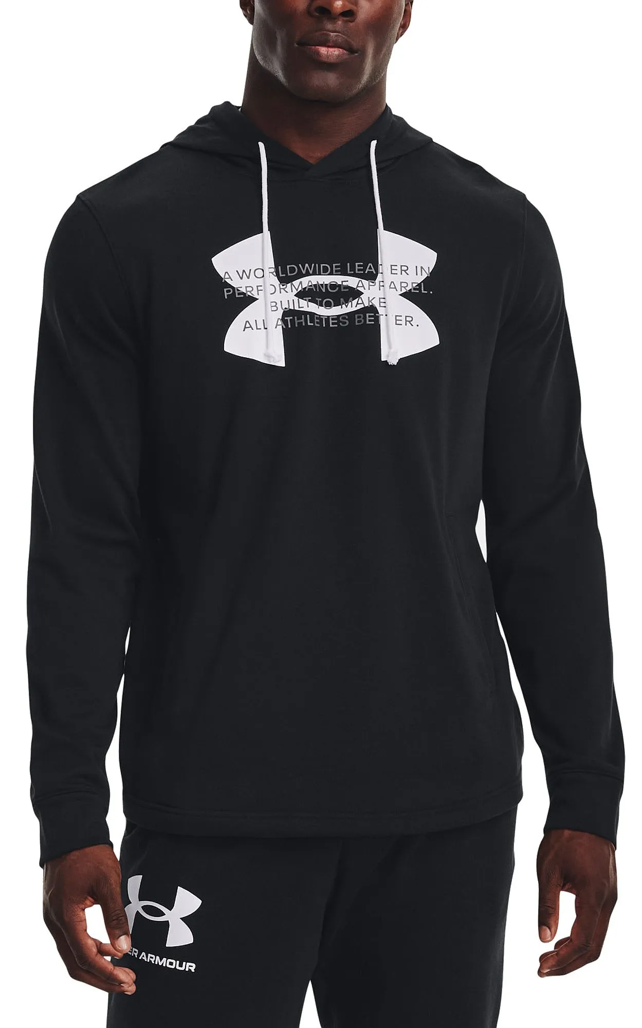 sweatshirt Under Armour Rival Terry Logo - 001/Black/Pitch Gray - men´s