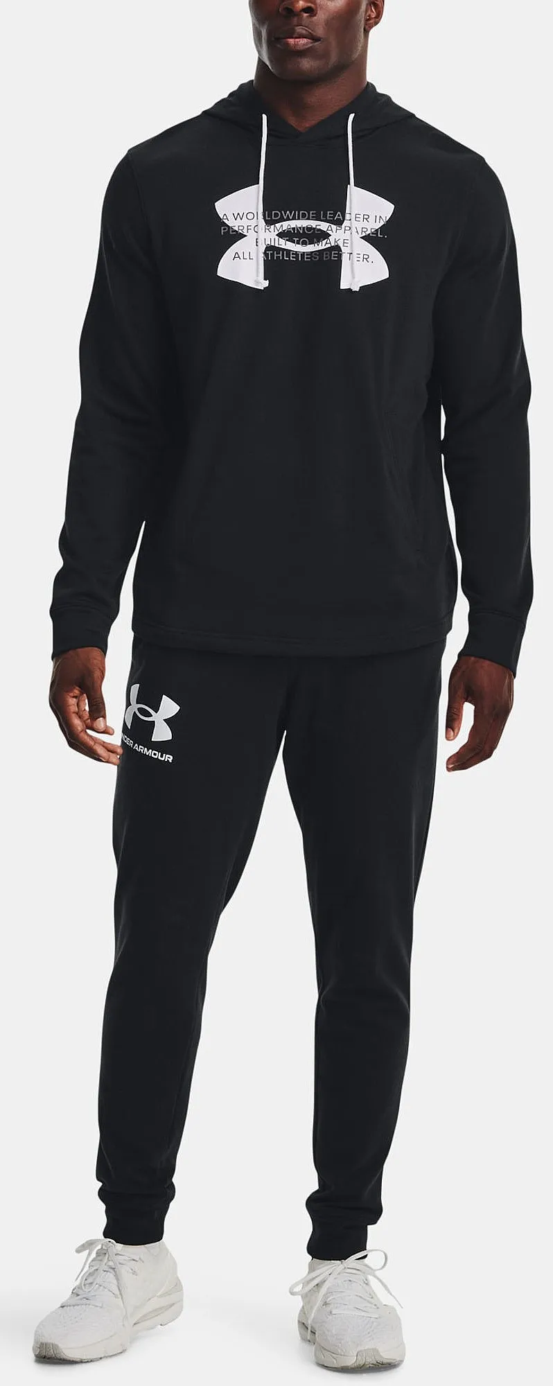 sweatshirt Under Armour Rival Terry Logo - 001/Black/Pitch Gray - men´s