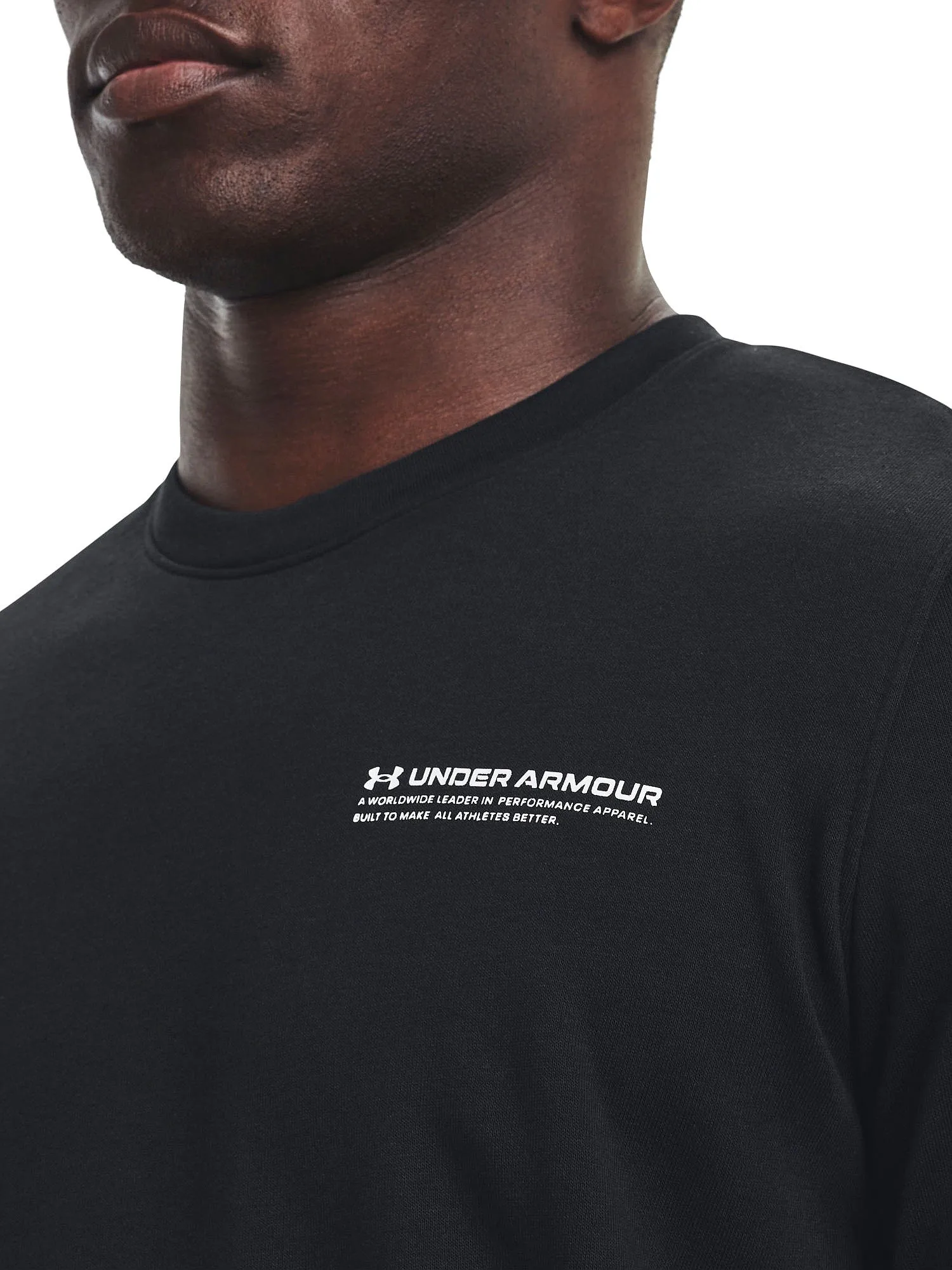 sweatshirt Under Armour Rival Terry Logo Crew - 001/Black/Onyx White - men´s