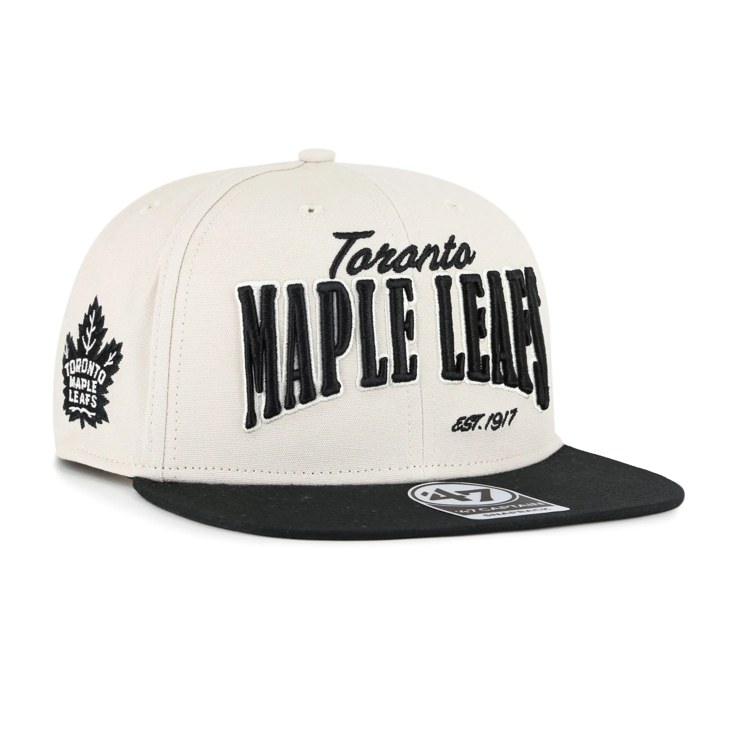 Toronto Maple Leafs 47 Brand Men's Wordmark Chandler Captain Snapback Hat