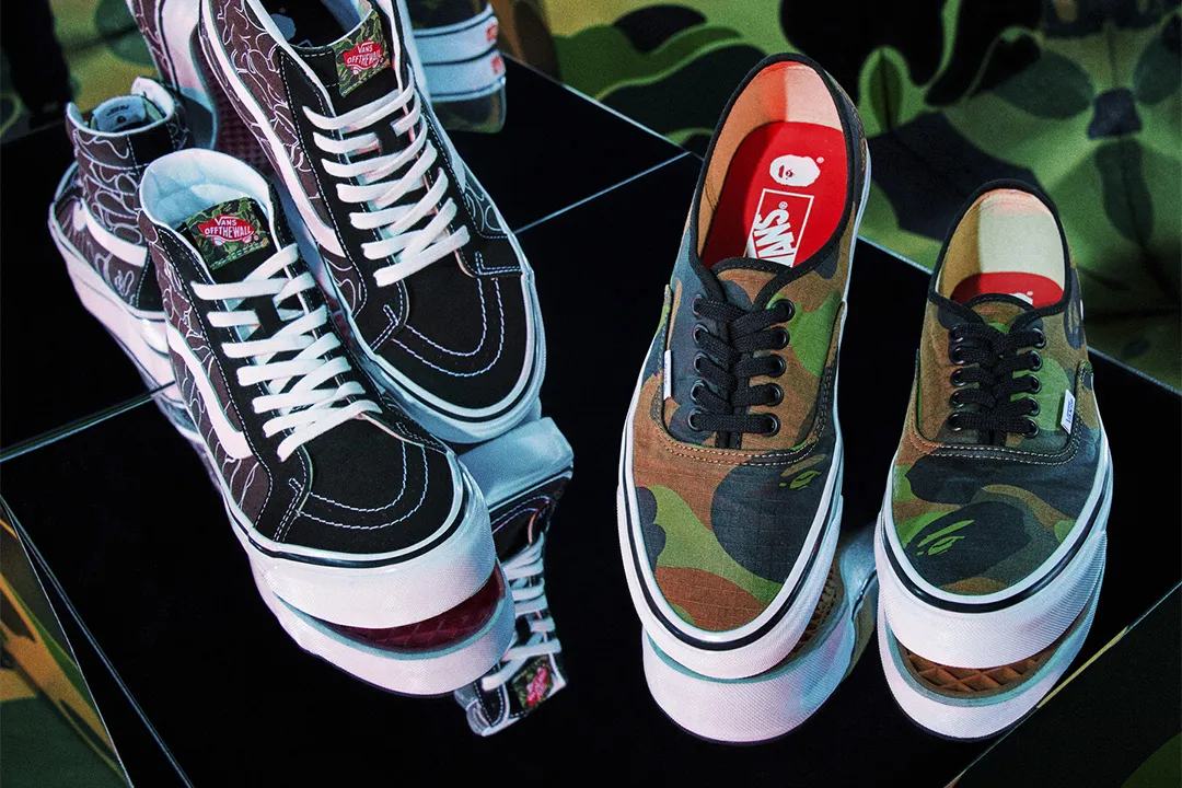 Two Heavy Hitters Collide as BAPE and Vans Meet on Sk8-Hi and Authentic 44