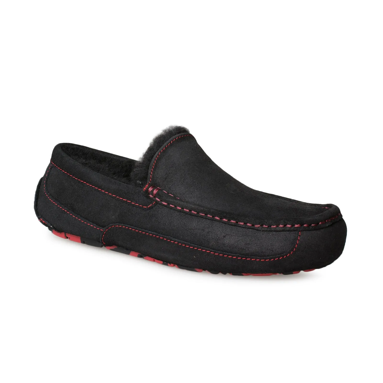 UGG Ascot Bomber Slippers - Men's, Red Black