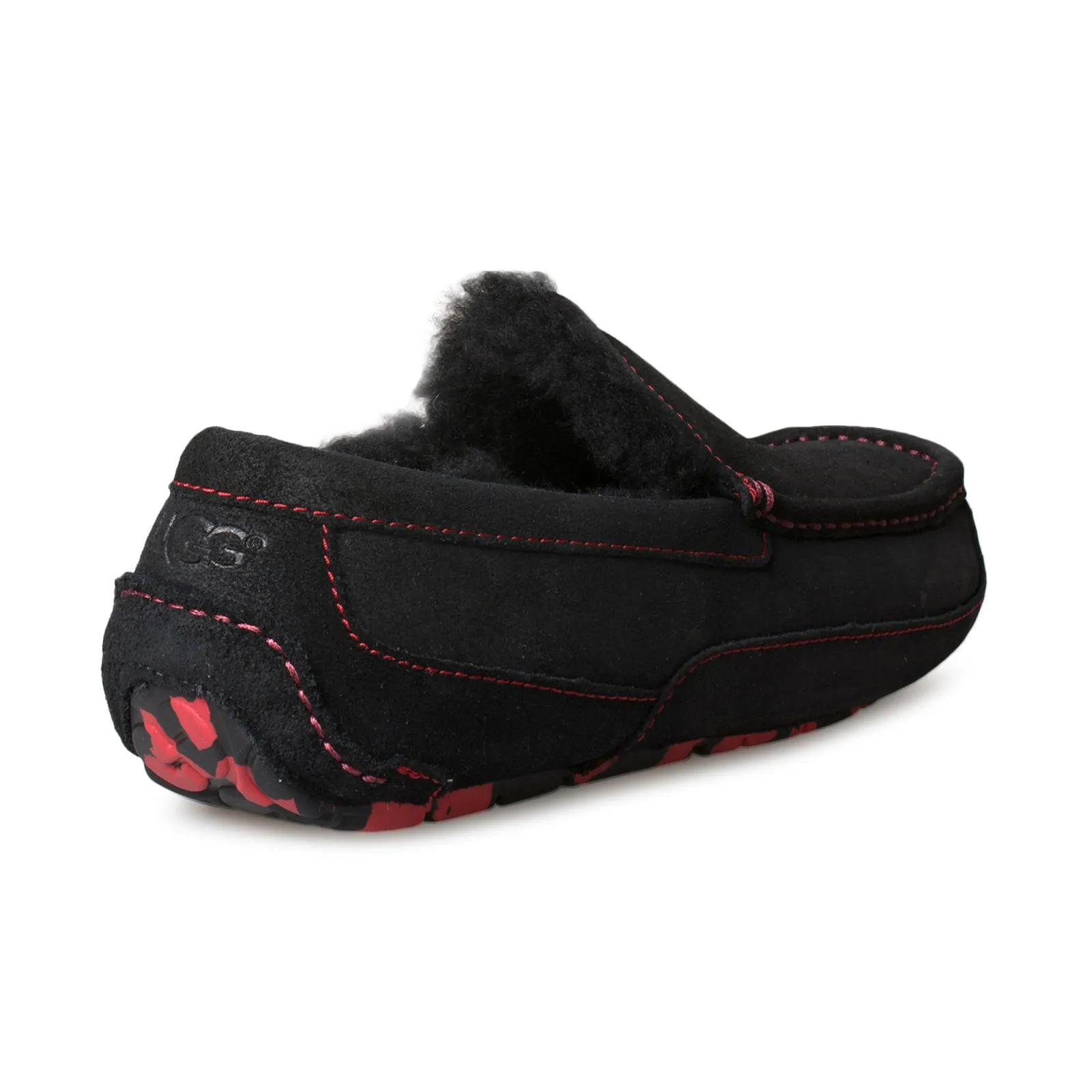 UGG Ascot Bomber Slippers - Men's, Red Black