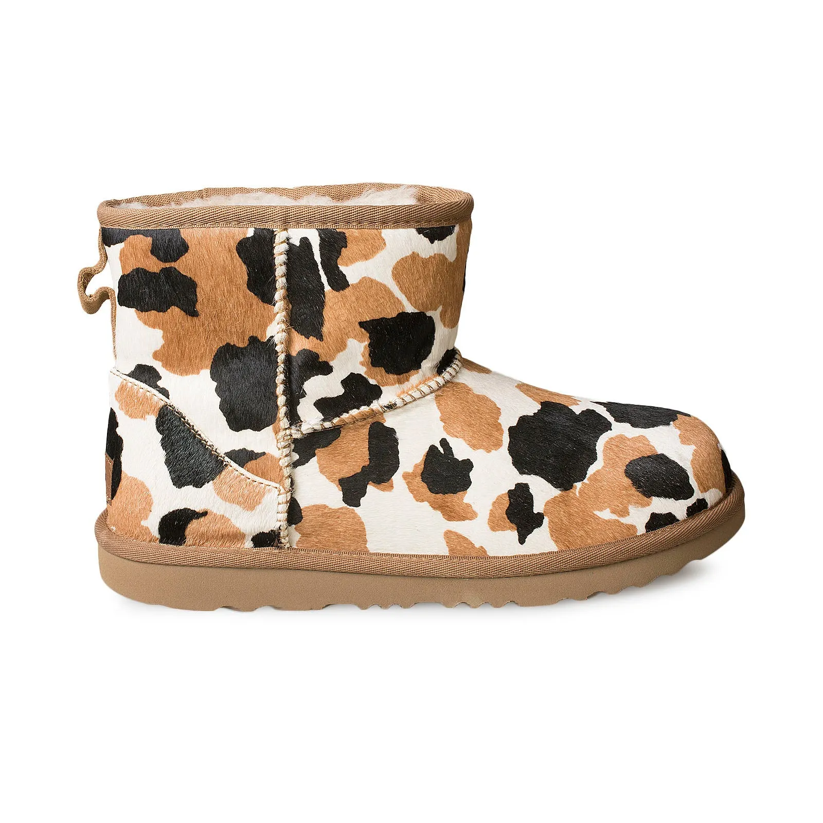 UGG Cow Print Chestnut Mini Boots - Youth