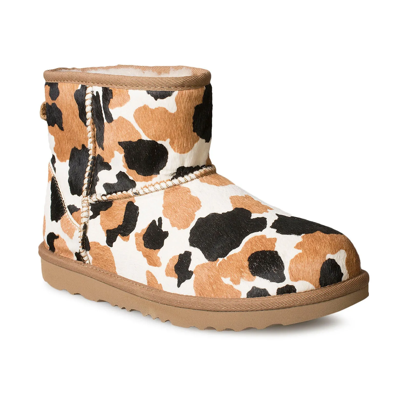 UGG Cow Print Chestnut Mini Boots - Youth