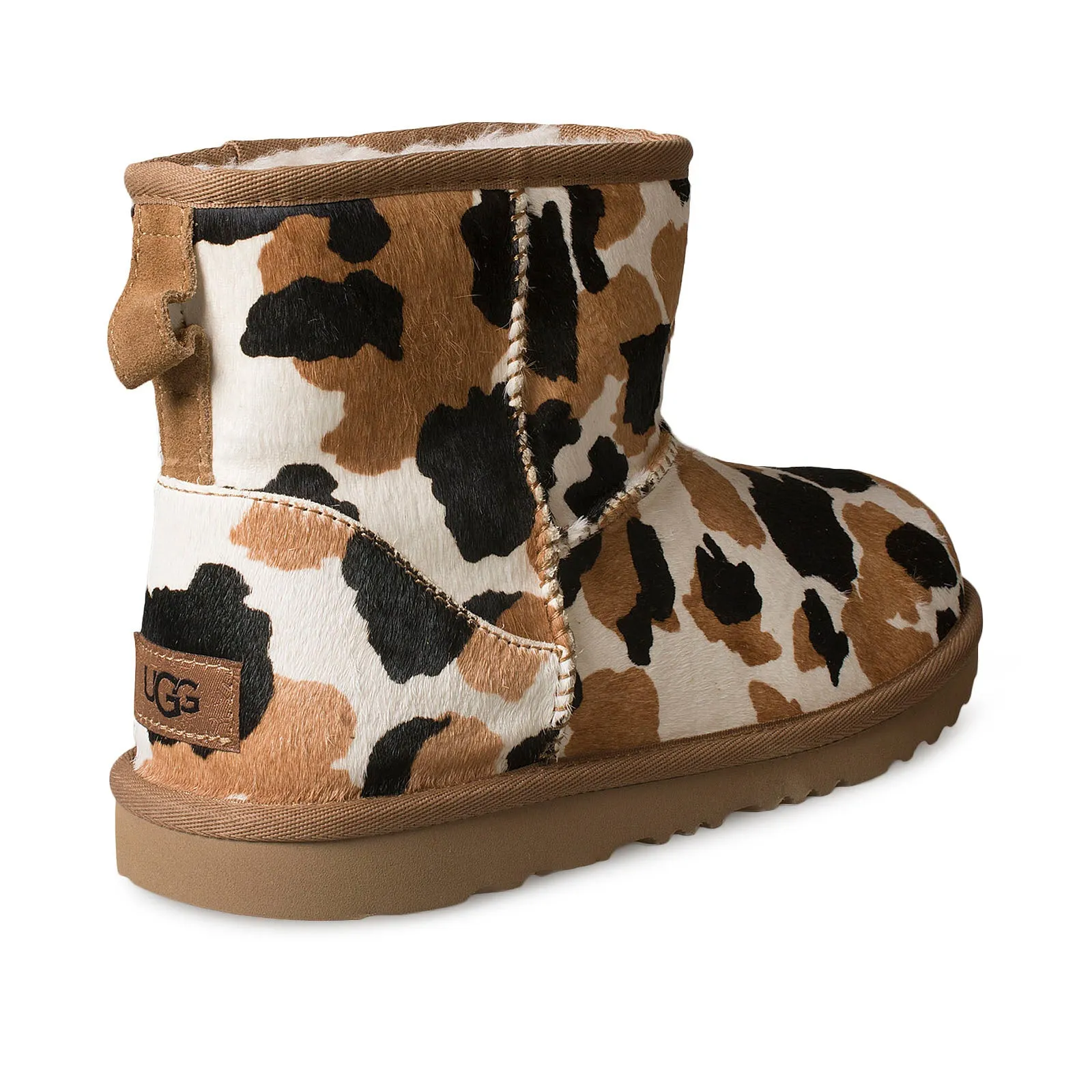 UGG Cow Print Chestnut Mini Boots - Youth