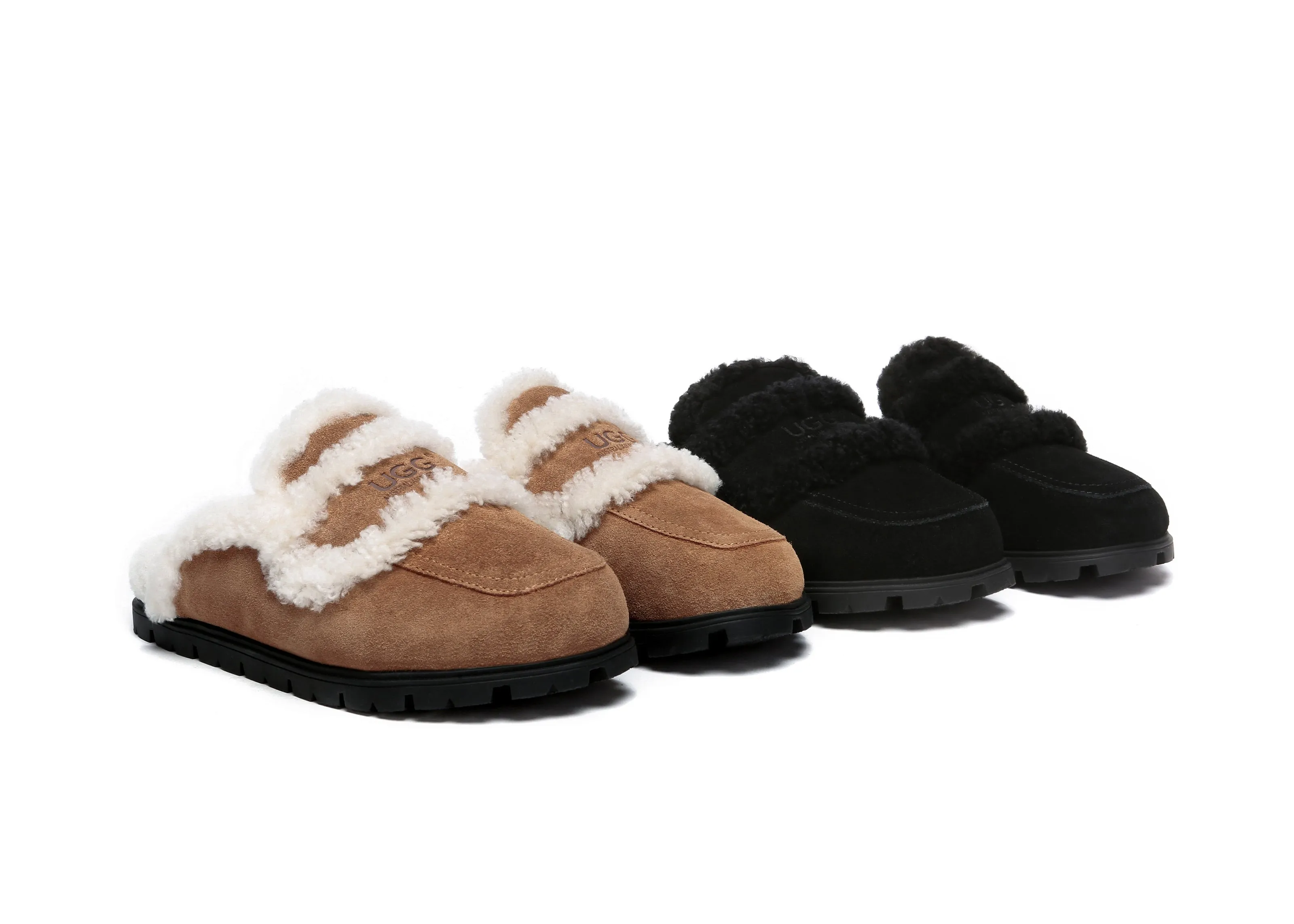 UGG Slippers Sheepskin Wool Shearling Lined Remi - UGG Australia Shepherds