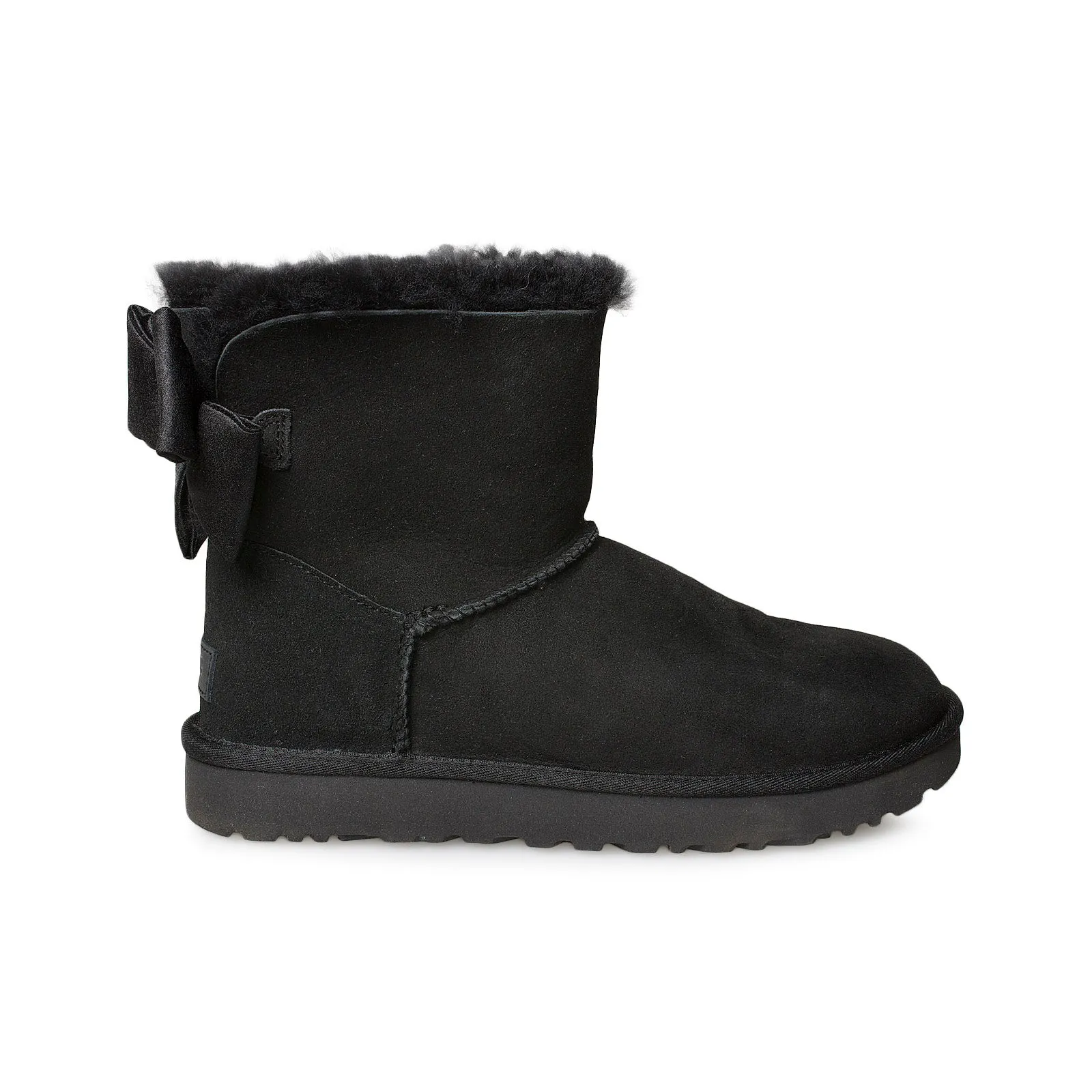 UGG Women's Black Glam Mini Bailey Bow II Boots