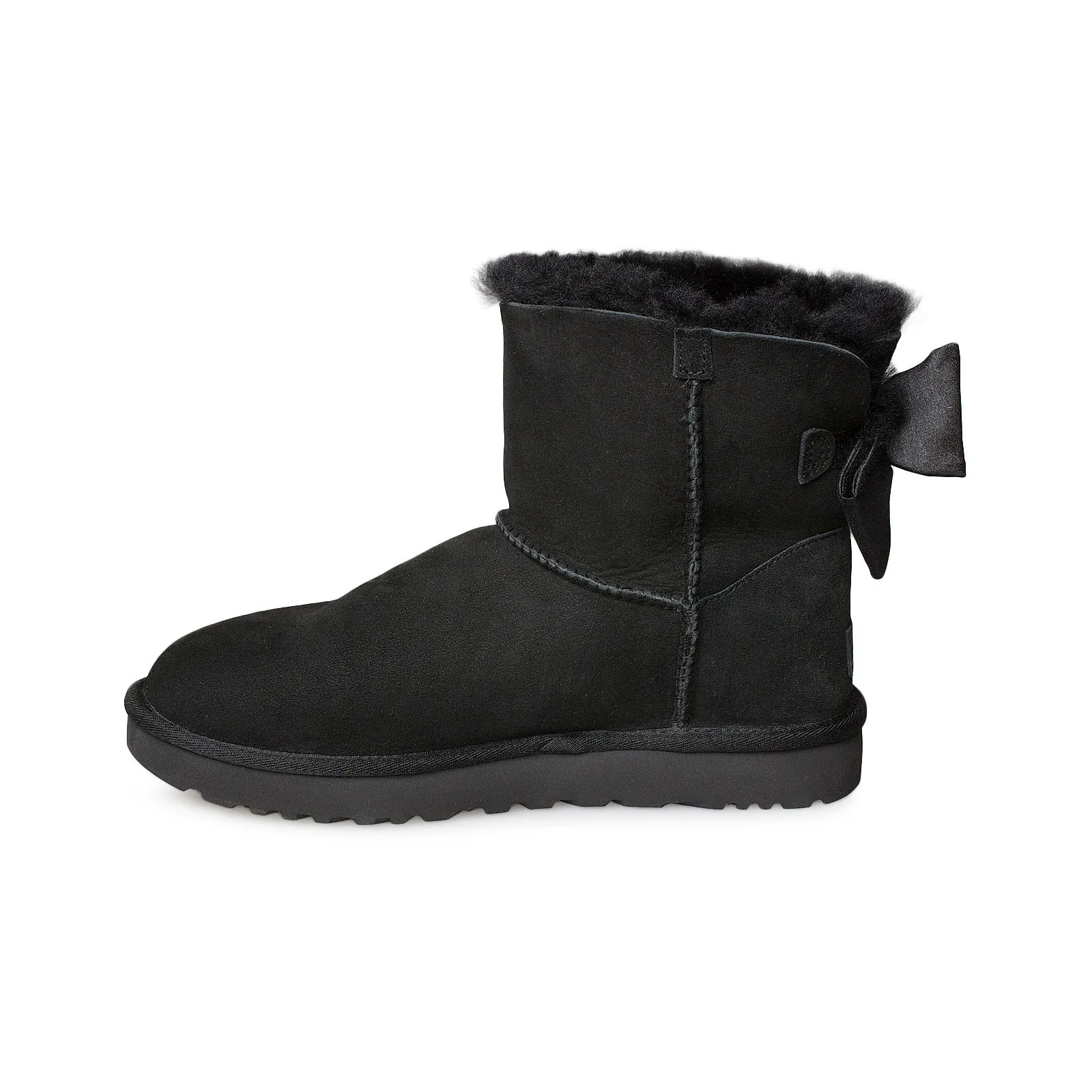 UGG Women's Black Glam Mini Bailey Bow II Boots