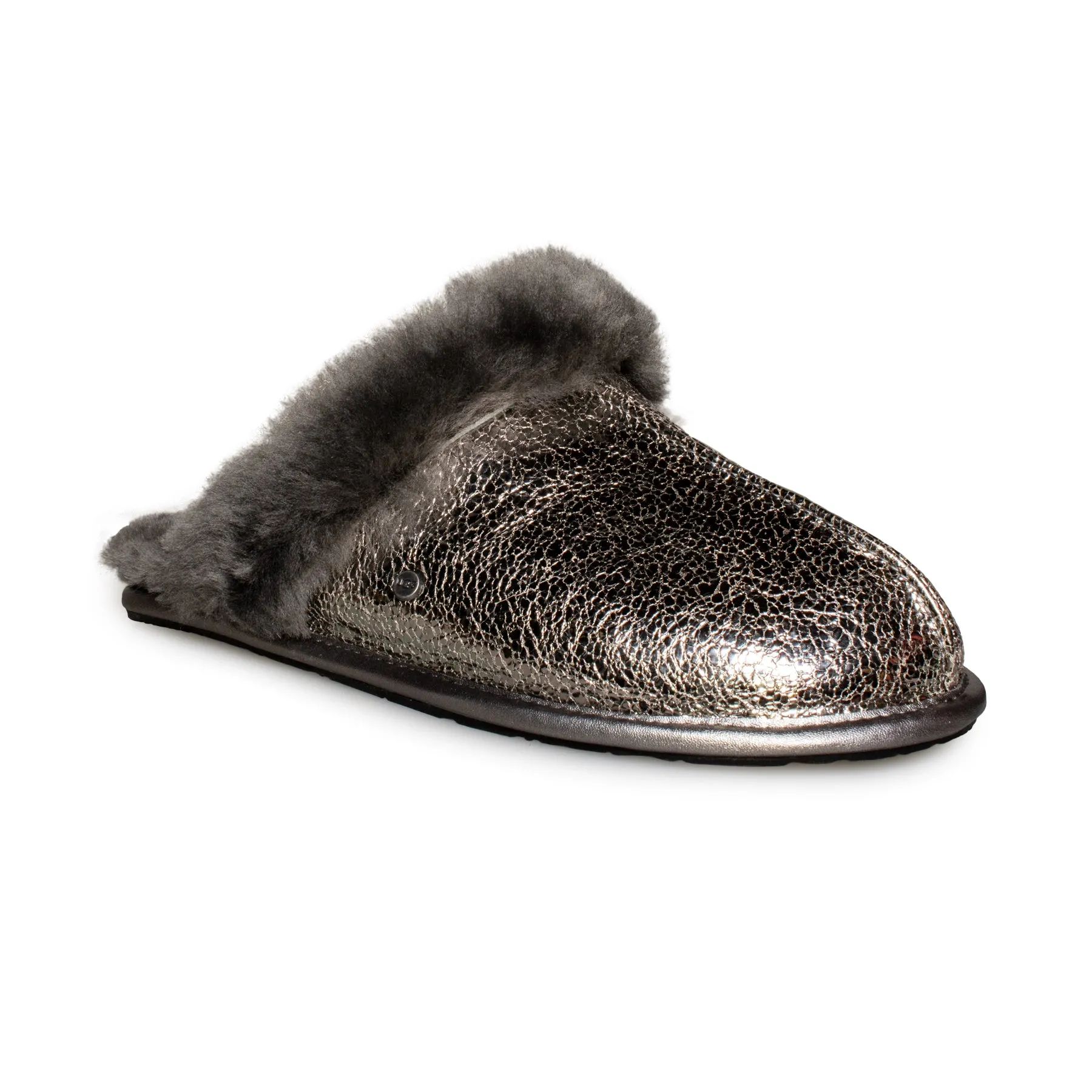 UGG women's metallic sparkle gunmetal slippers - Scuffette II