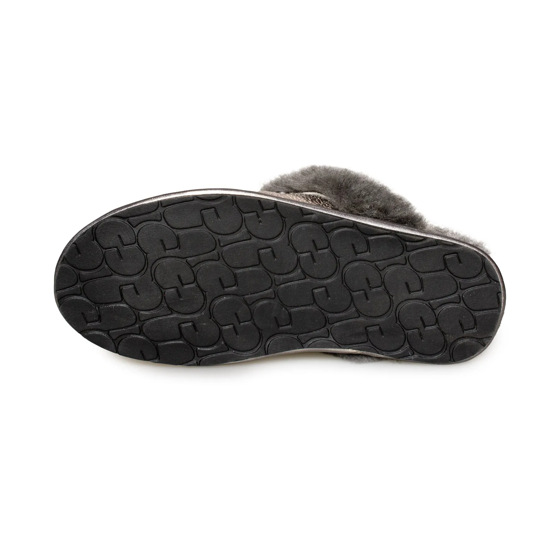 UGG women's metallic sparkle gunmetal slippers - Scuffette II